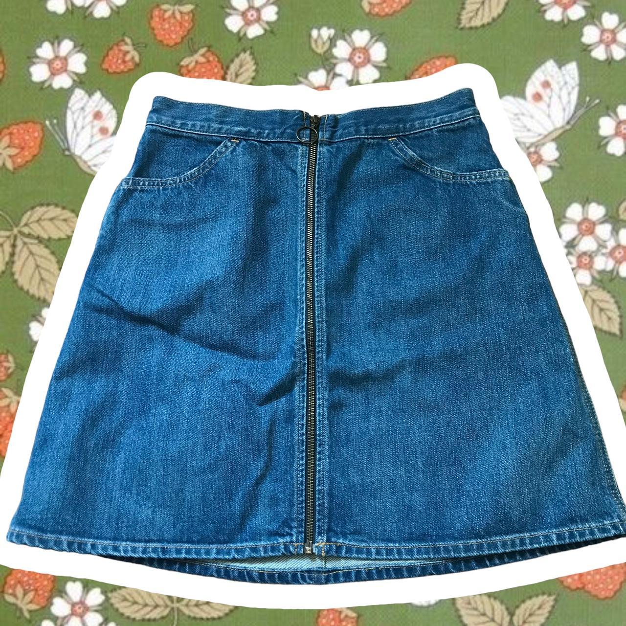 Levi's orange tab a-line cheap denim skirt with front zip