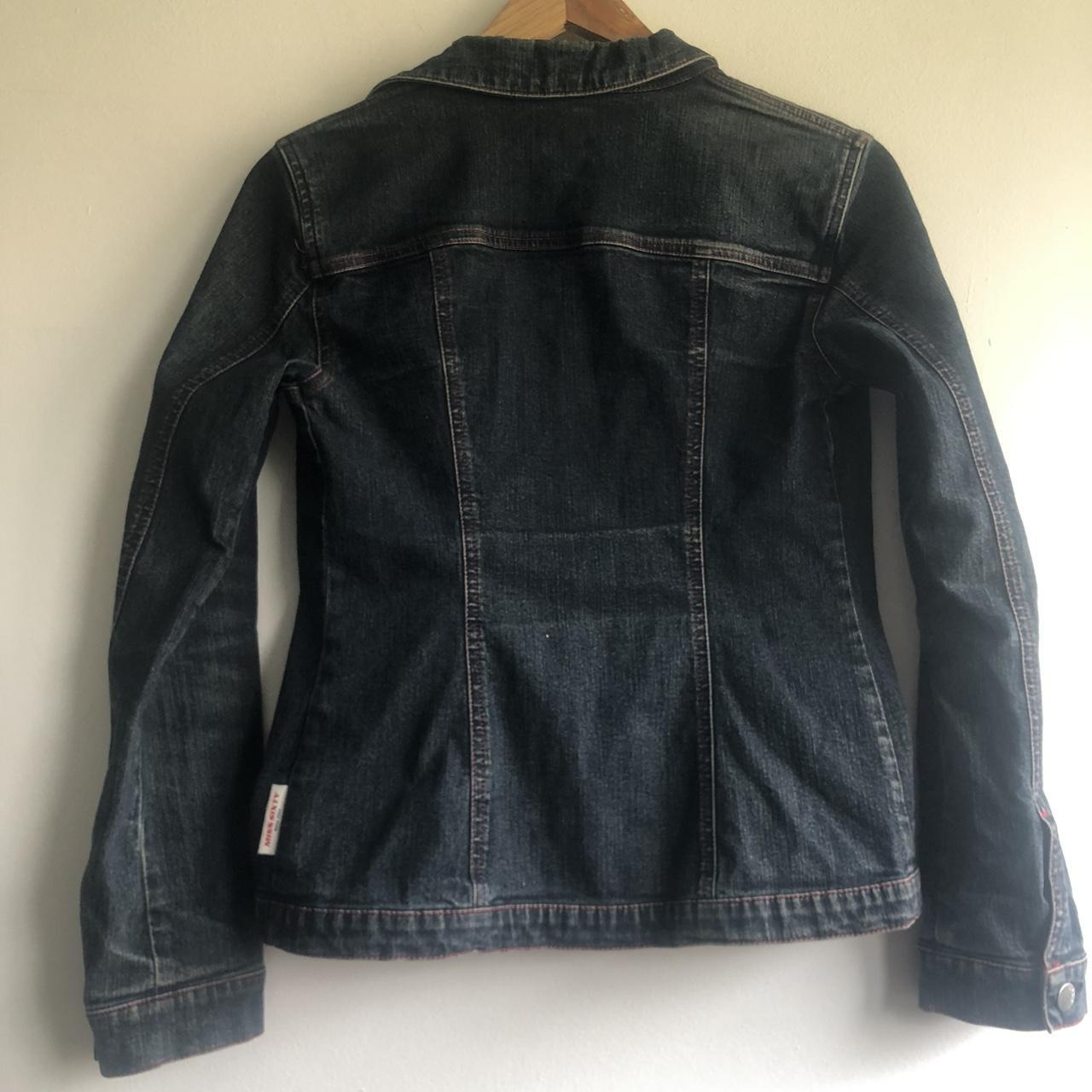 Vintage Miss sixty denim jacket Y2k dark wash blue... - Depop