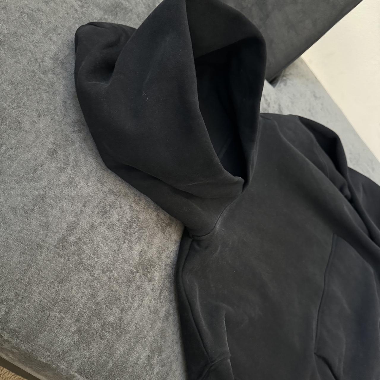 Washed Black Zip Up Black Hoodie Reddit Yeezy Gap Style Washed Black  Vintage Hoodie Depop