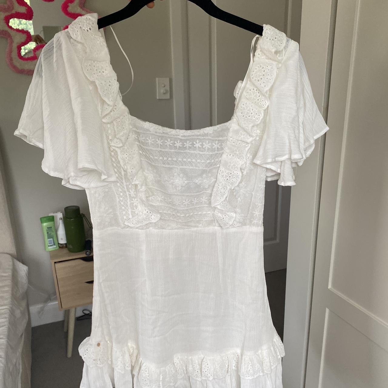 Princess Polly Women's White Dress | Depop