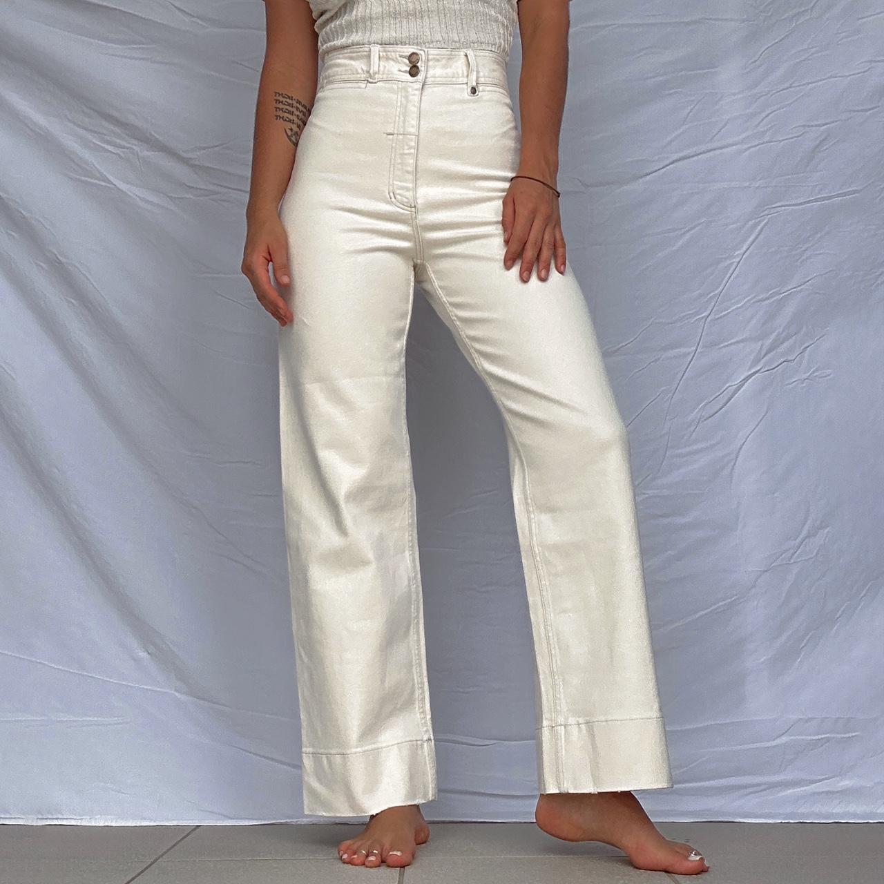 Women's Cream Jeans Depop