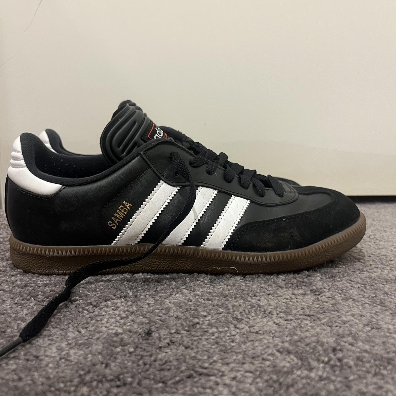 BLACK ADIDAS SAMBAS Super trendy black sambas with... - Depop