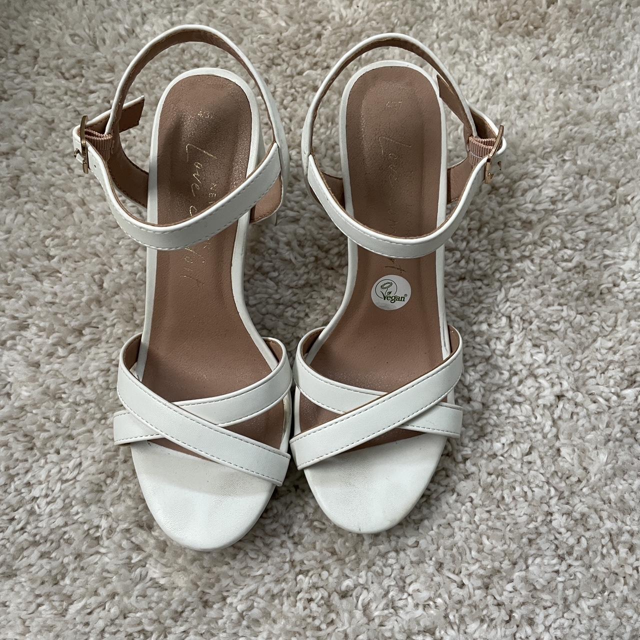 New Look, White open toe platform sandals. Only... - Depop