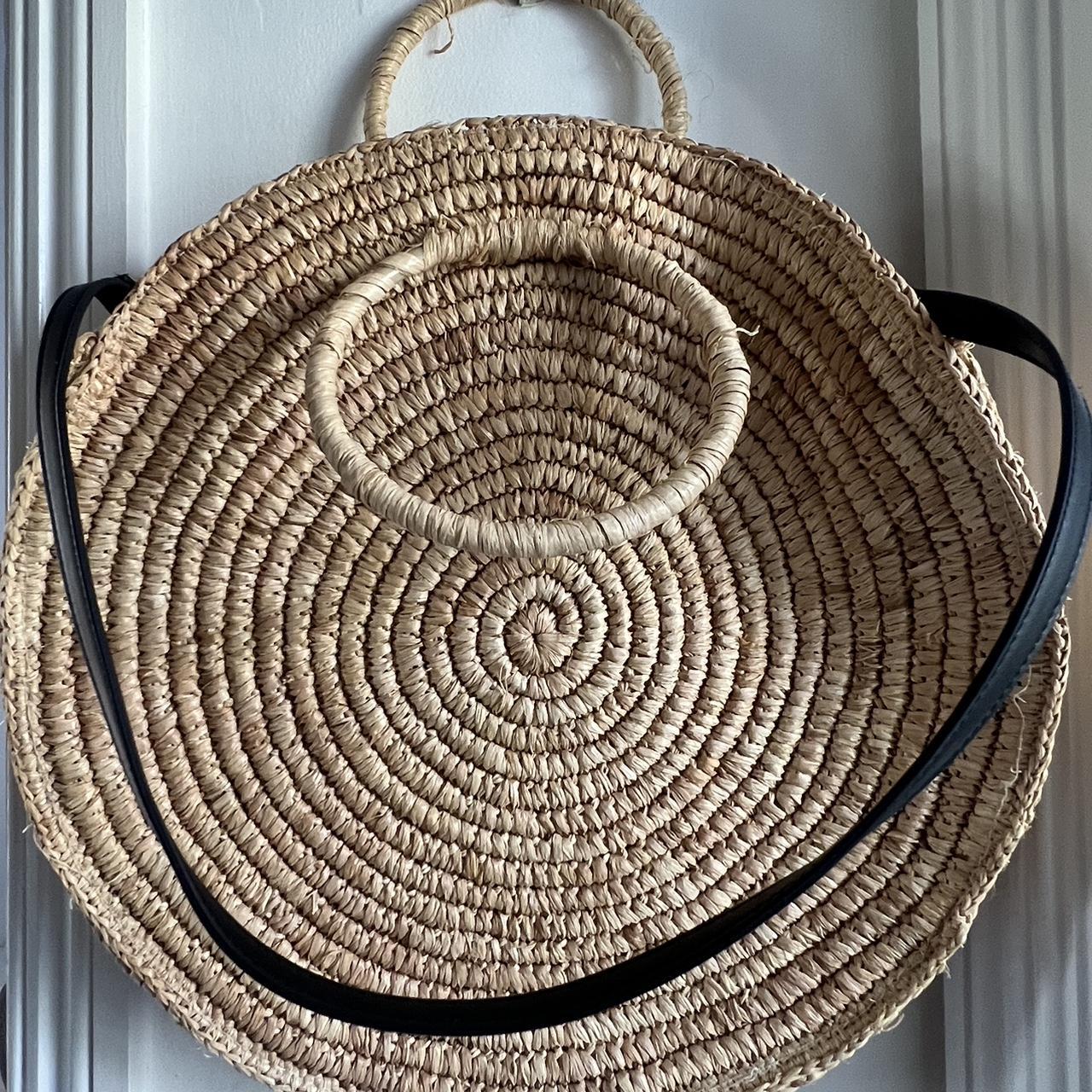 Mango round raffia bag deals