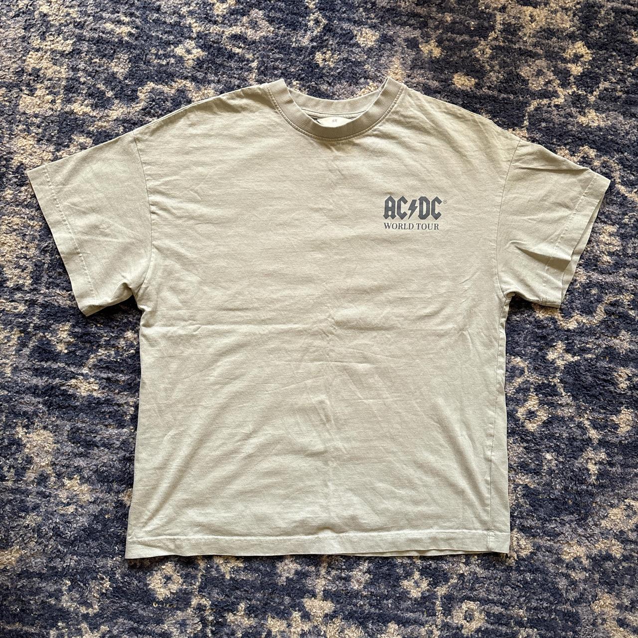 AC/DC World Tour 1980/81 camo green and black... | Depop