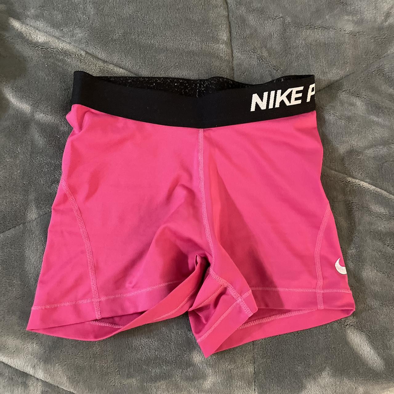 hot pink nike pros size xs - i am 5’2 & 115 lbs - Depop