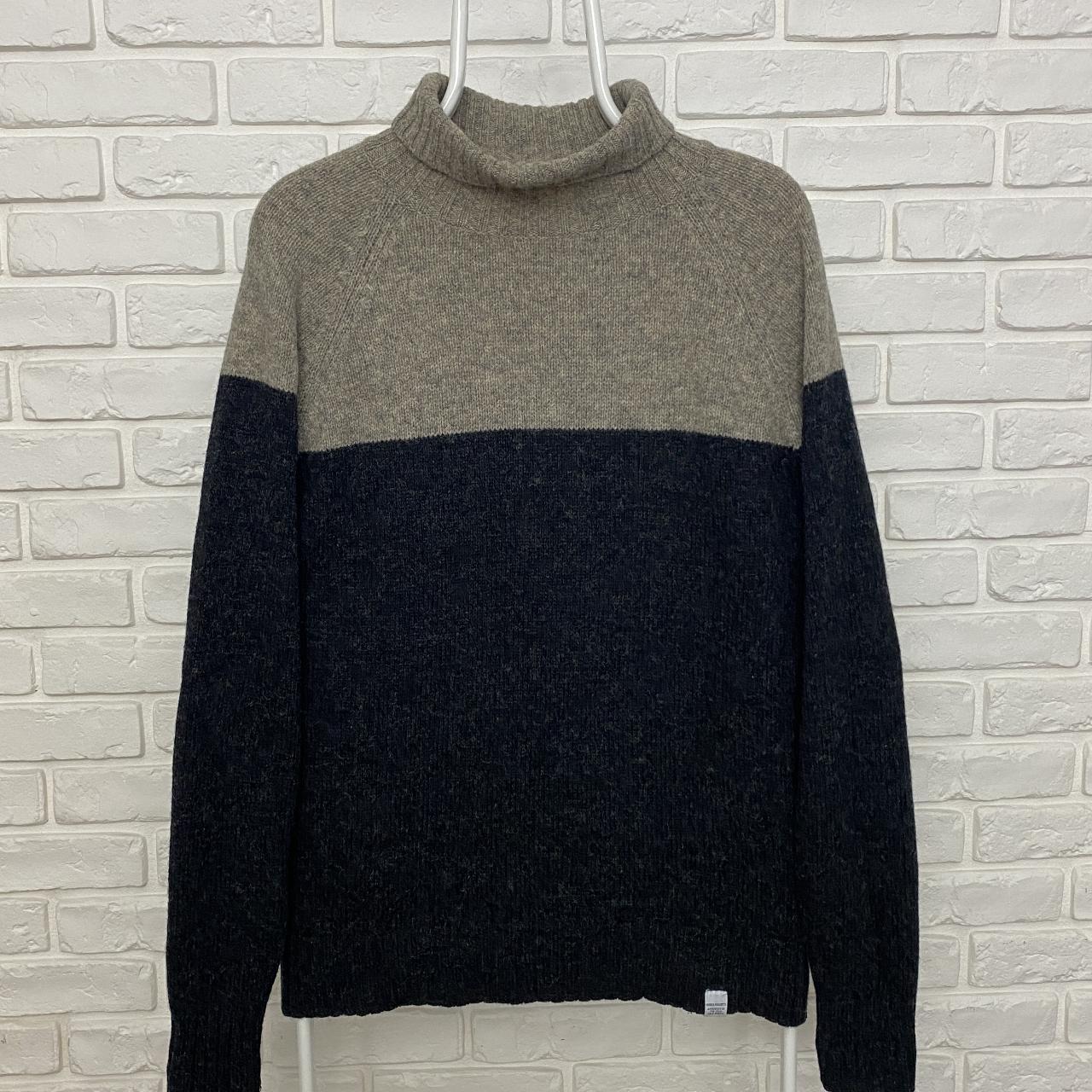 Norse Projects Men's Cream and Grey Jumper | Depop
