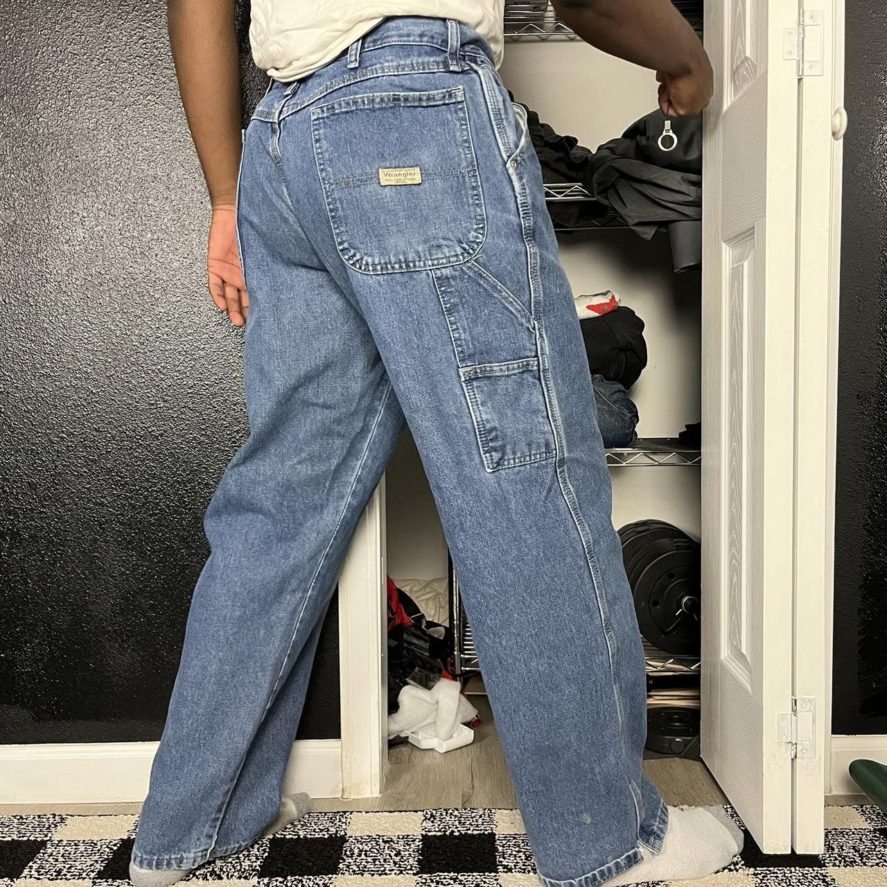 Wrangler Men's Blue and Navy Jeans