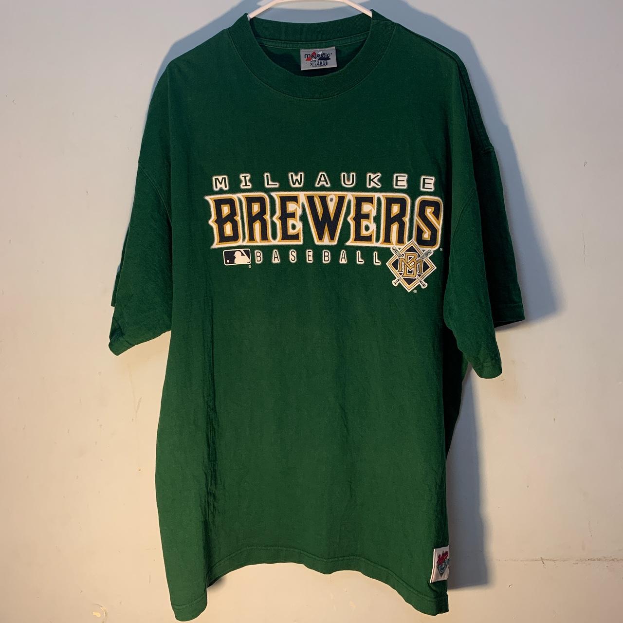 Retro Milwaukee Brewers popover jersey size XL but - Depop