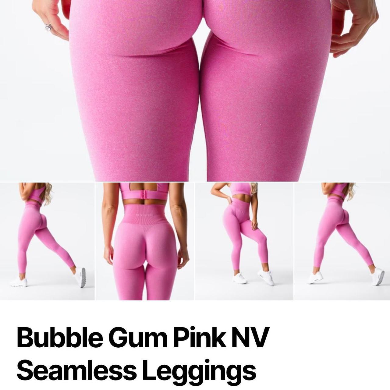 NVGTN Leggings 🌸Size medium 🌸Hot pink 🌸Tiny whole - Depop