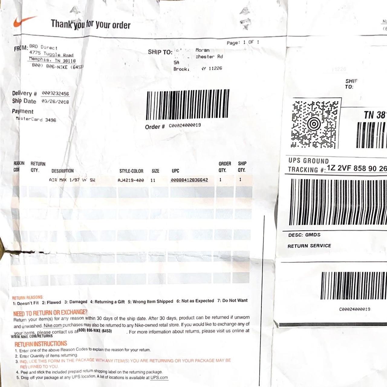 Nike return reason codes Clearance