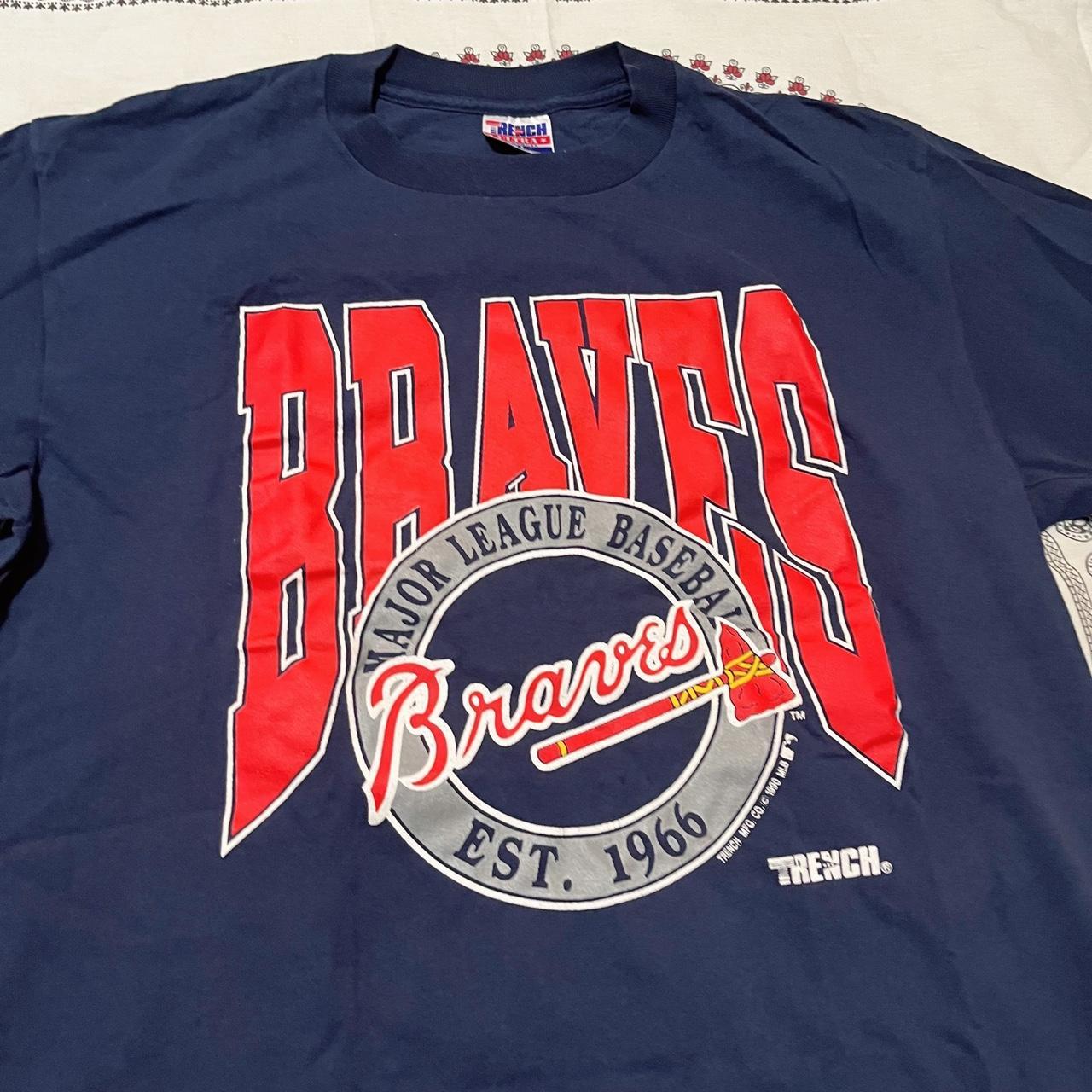 Vintage Atlanta Braves Nike T-Shirt ⚾️🪓🏟️ Size M 21 - Depop