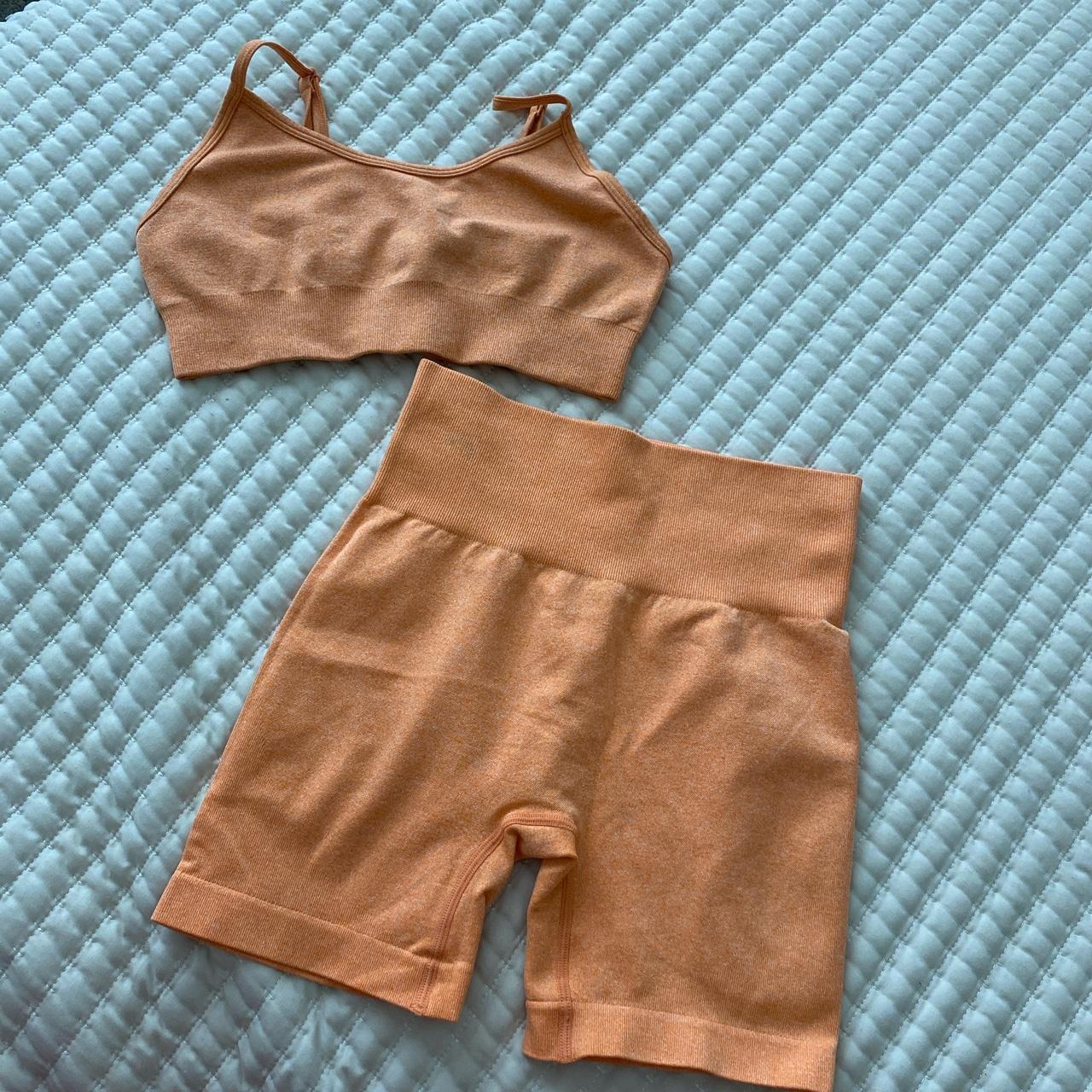 Gymshark Ribbon Tie Cropped Top in Taupe Pink XS Fit - Depop