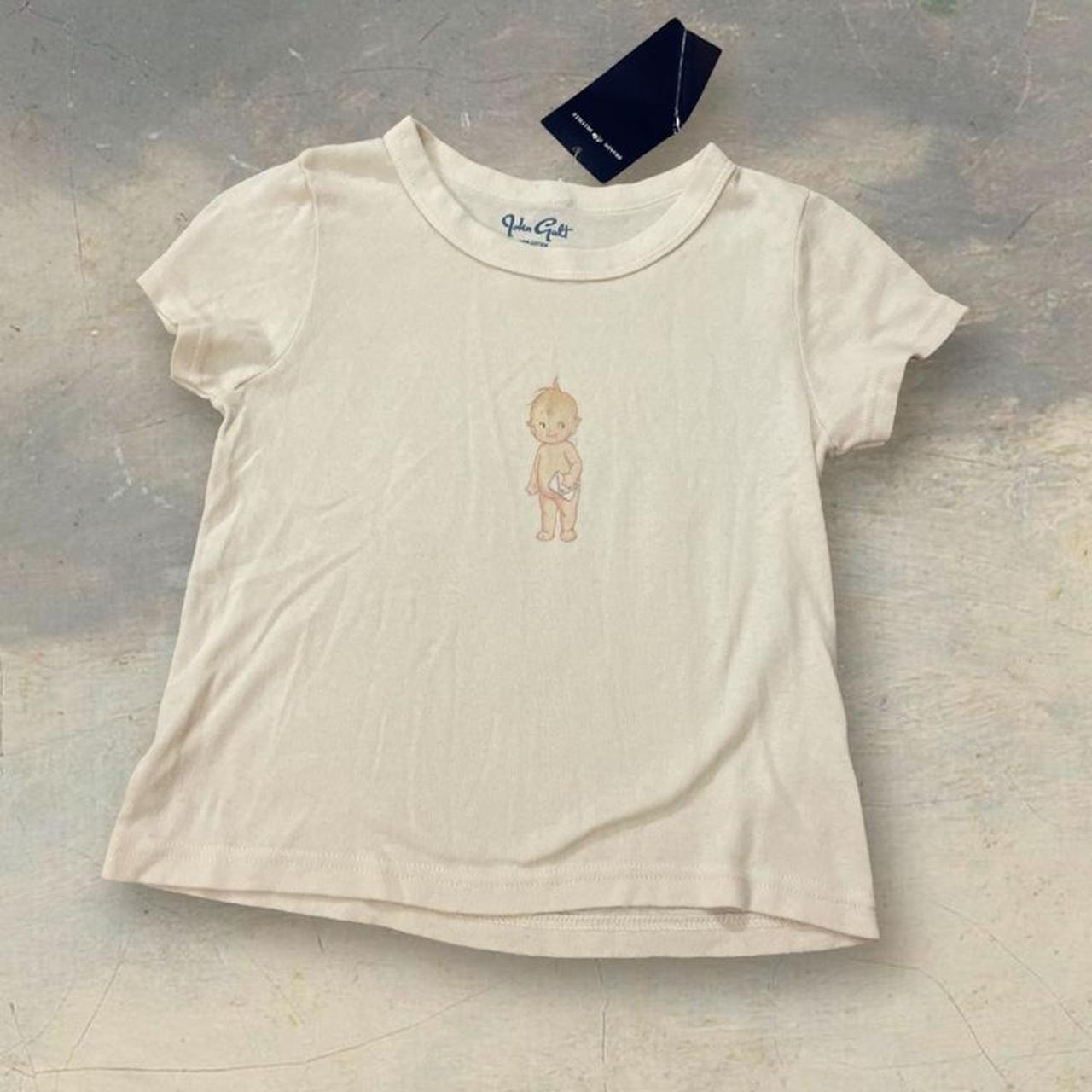 NWT Brandy Melville Angel Baby Graphic Baby Tee - Depop