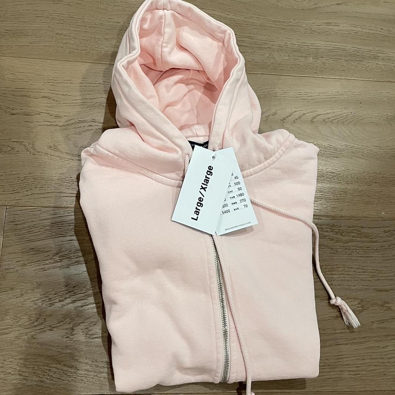 Brandy Melville Oversized XL Pink Christy Hoodie - Depop