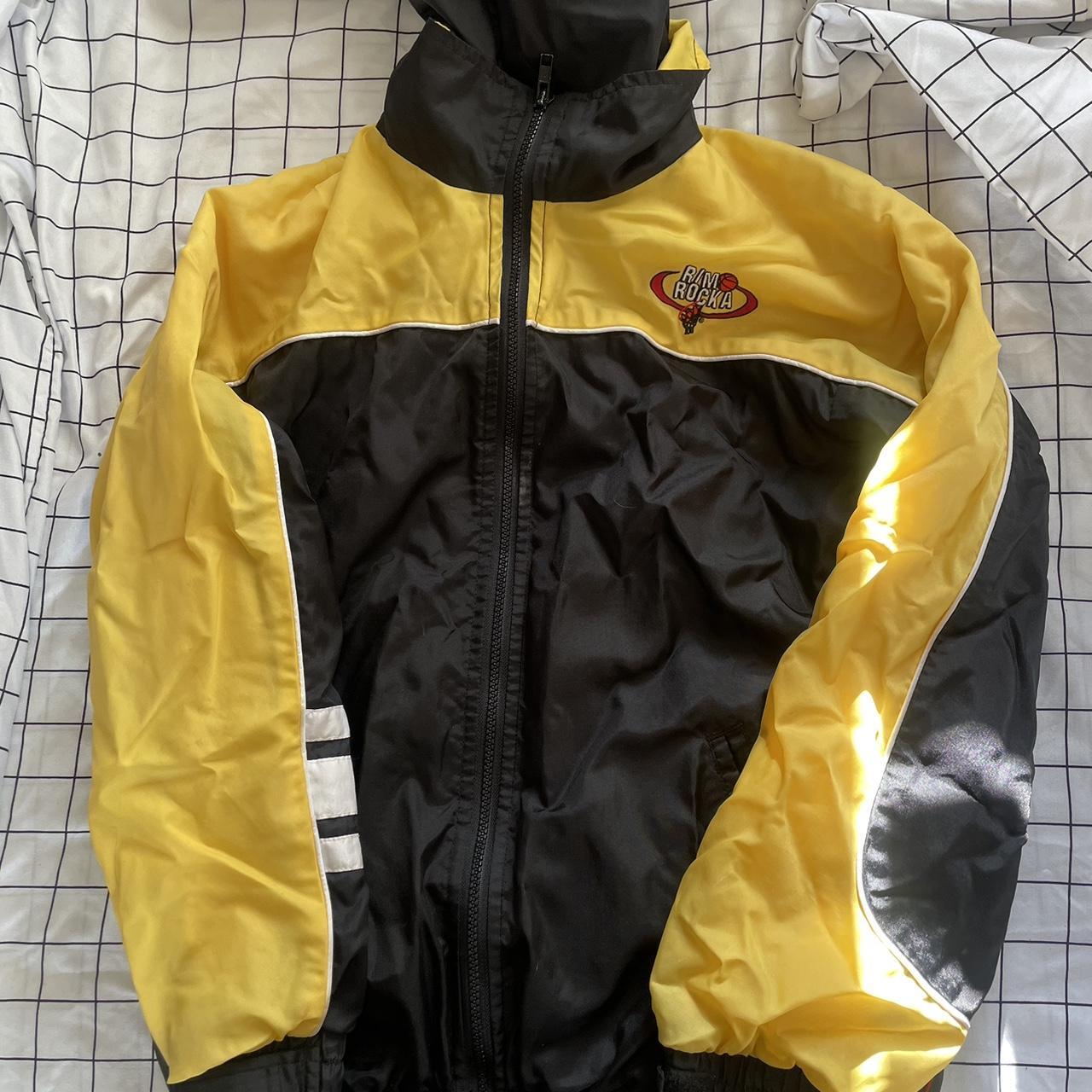 Used Thrift Steelers Jacket, Yellow, Medium