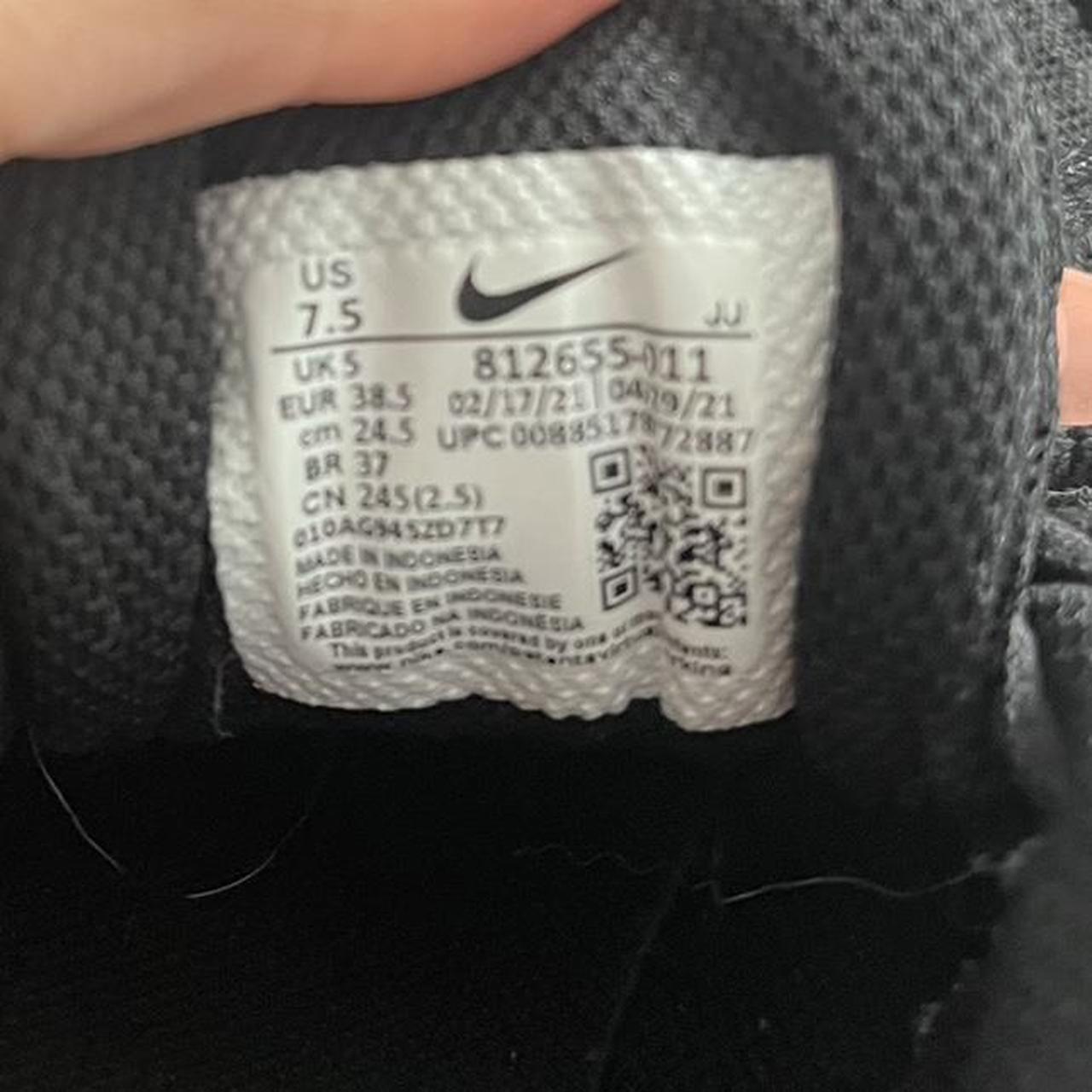 Black Nike running shoes size 7.5 worn a couple... Depop