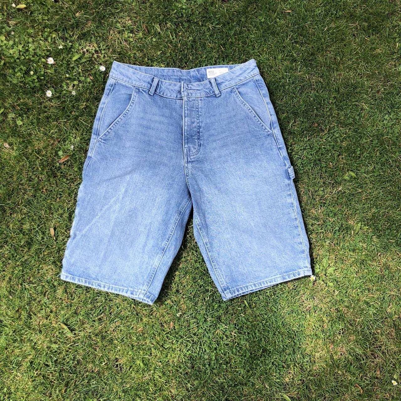 Light blue denim shorts/jorts Size 32 waist Perfect... Depop