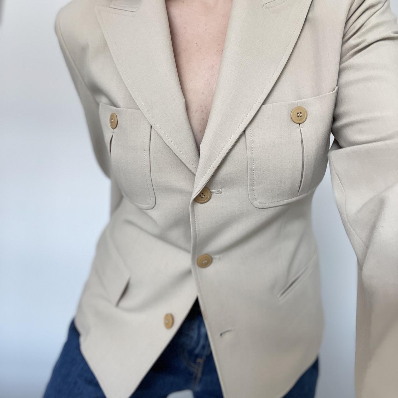 Djerf Avenue Women's Cream Tailoredjackets Depop