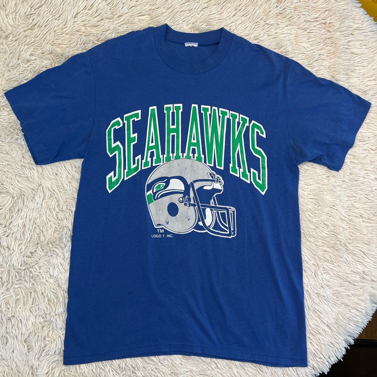 Seattle Seahawks Jersey Shirt 80's Vintage Logo 7 NFL 