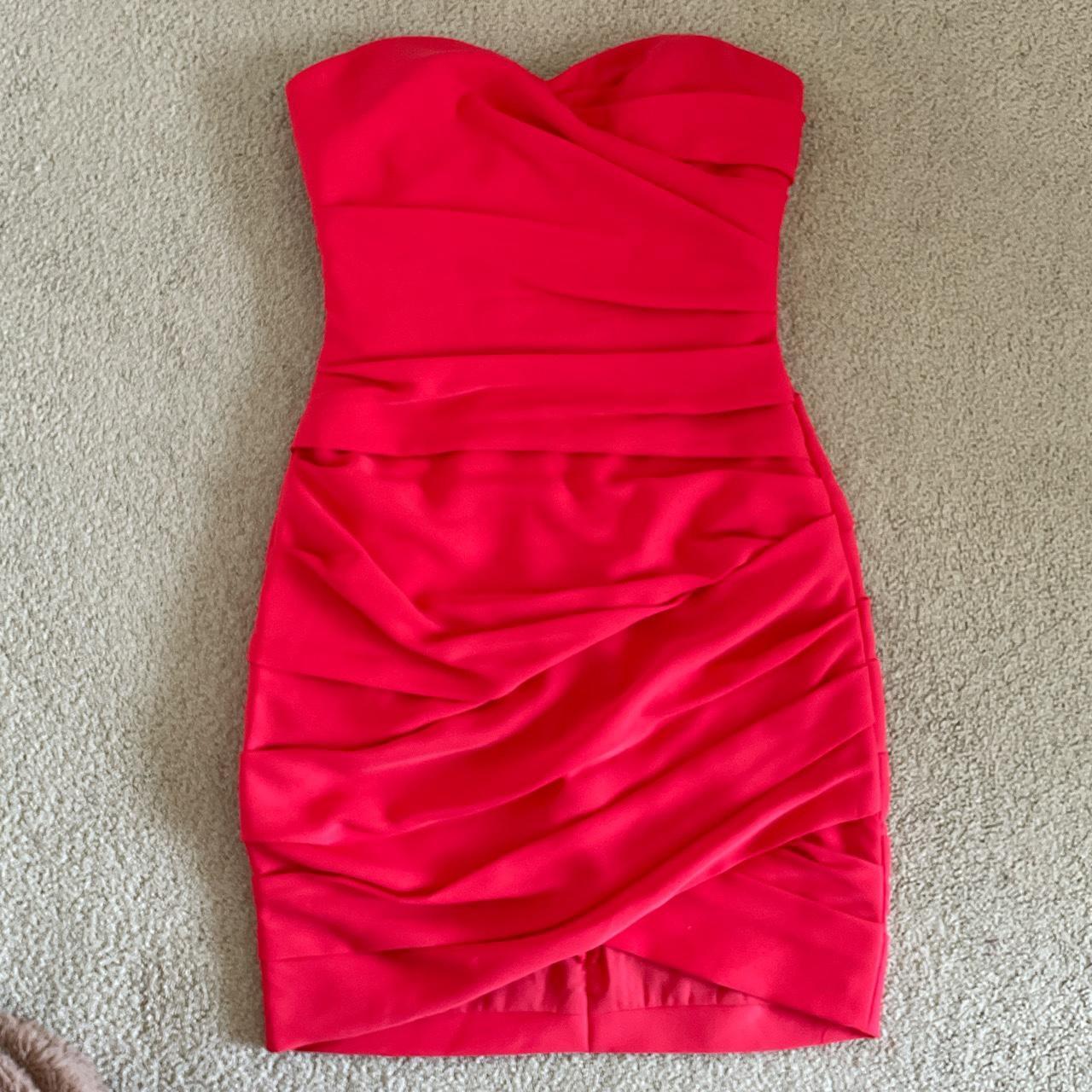 BCBGMAXAZRIA ruched strapless mini dress style Depop