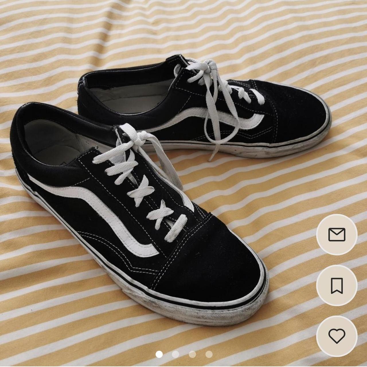 Vans Old Skool Mens Size Uk9 Trainers. Well Worn, - Depop