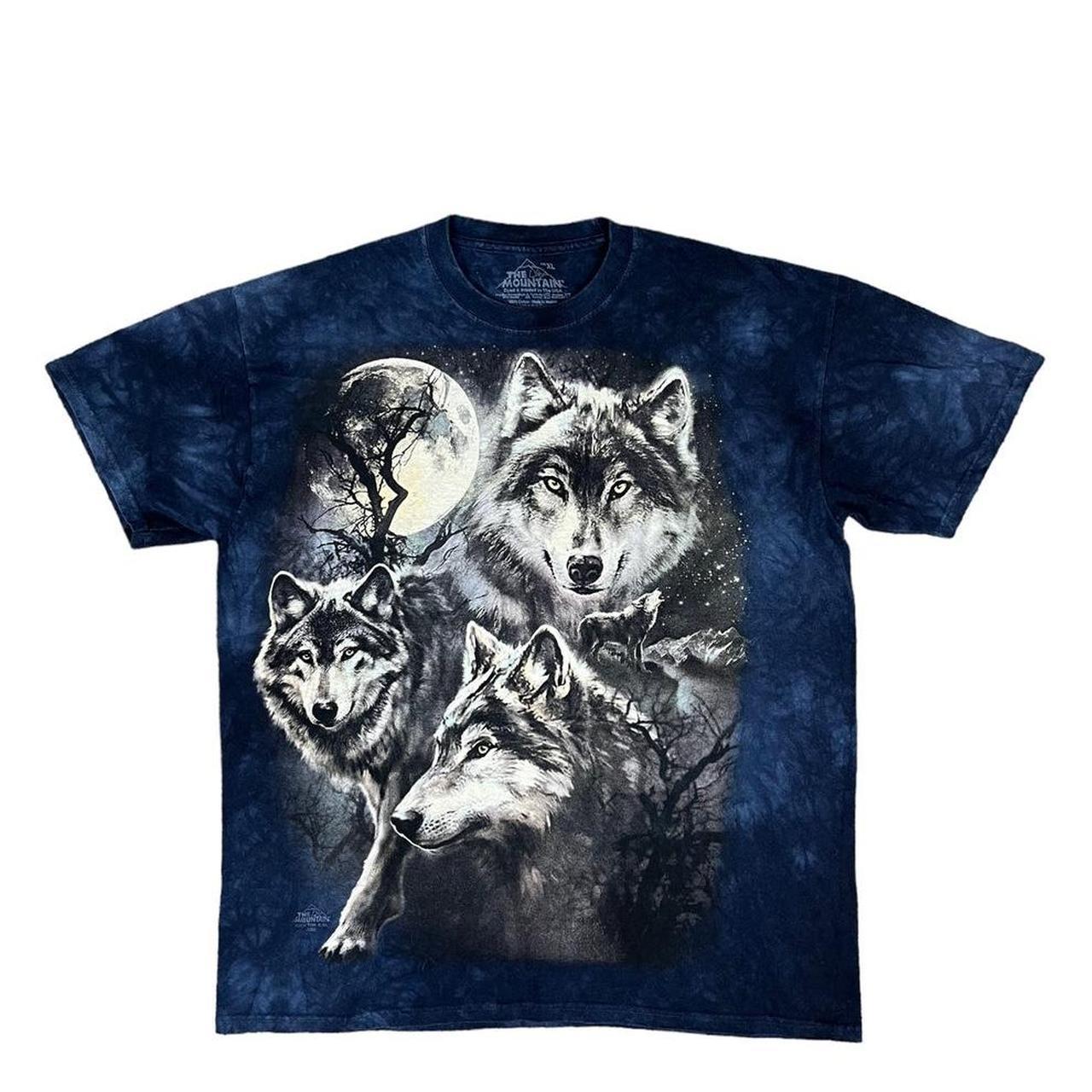 Vintage The Mountain Wolves T Shirt - XL Tie... - Depop