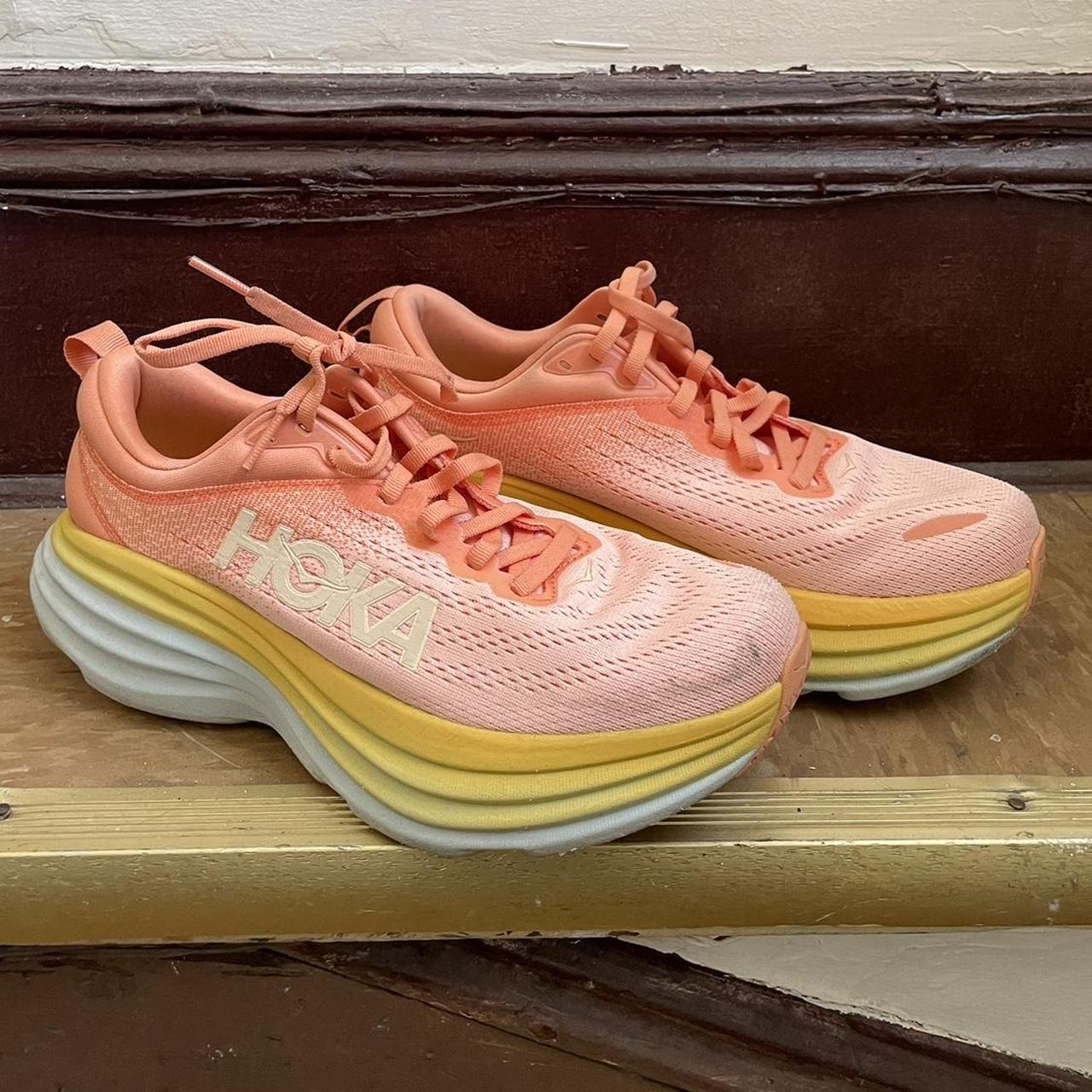 Hoka Bondi 8 in Shell Coral/Peach Parfait, women’s... - Depop