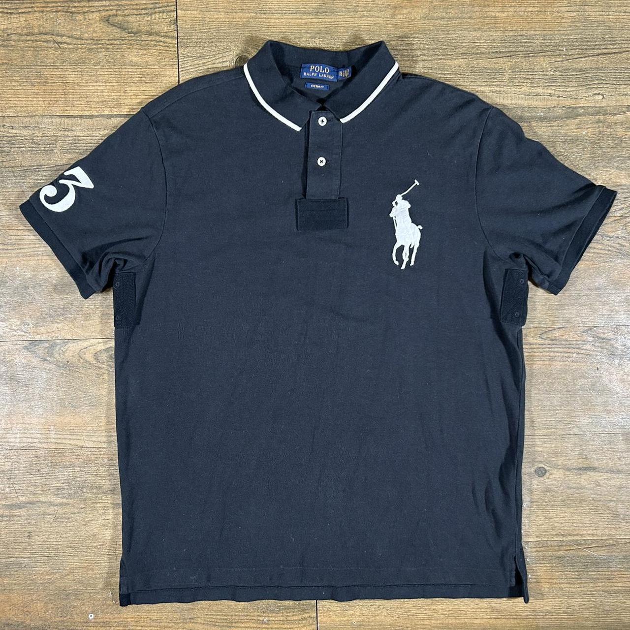 Big pony Ralph Lauren navy blue polo shirt with. Depop