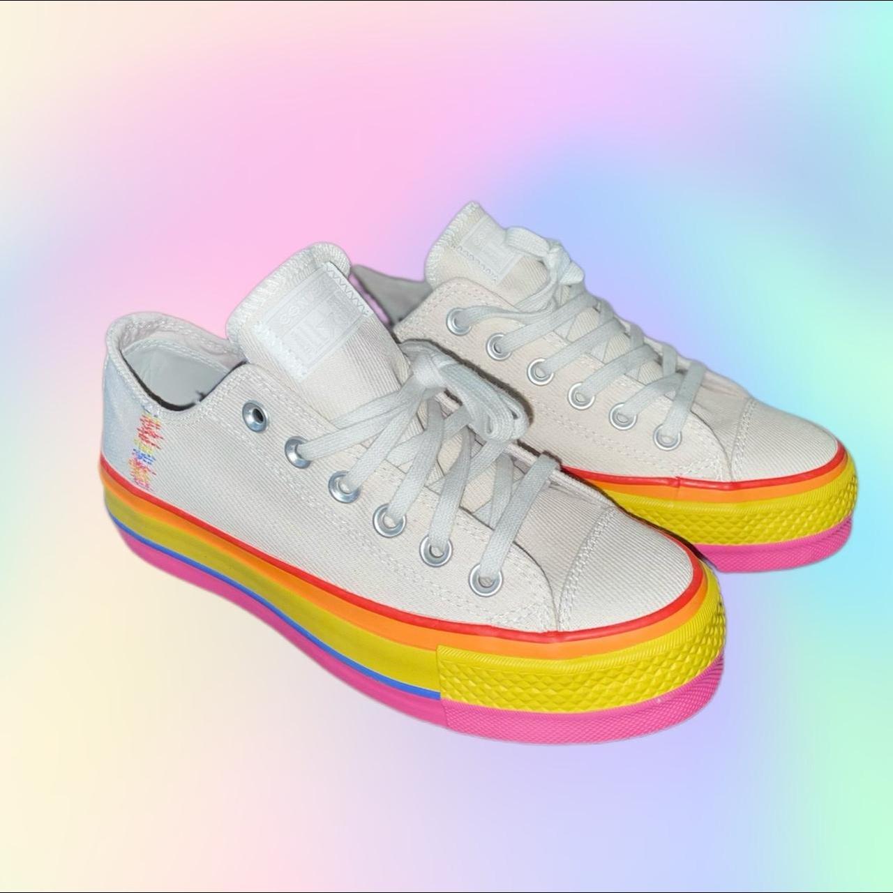 Converse hot sale rainbow platform