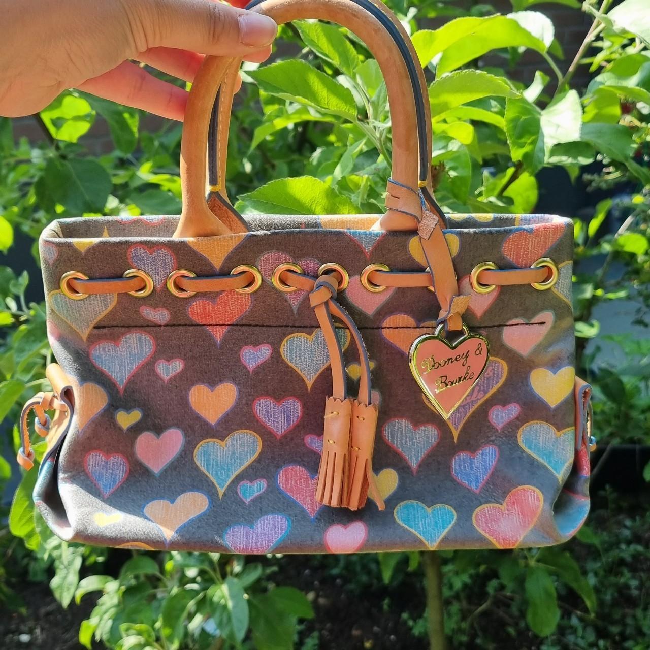 Stunning dooney and burke small handbag with hearts.... - Depop 