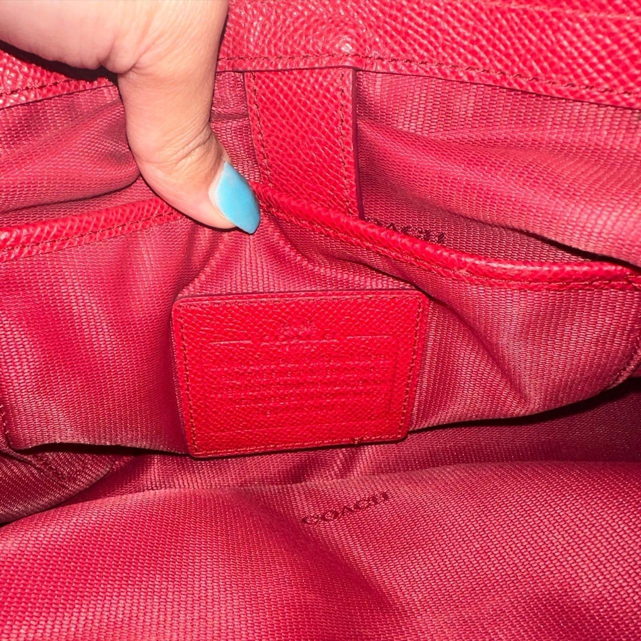 Gently used red convertible Coach small Depop