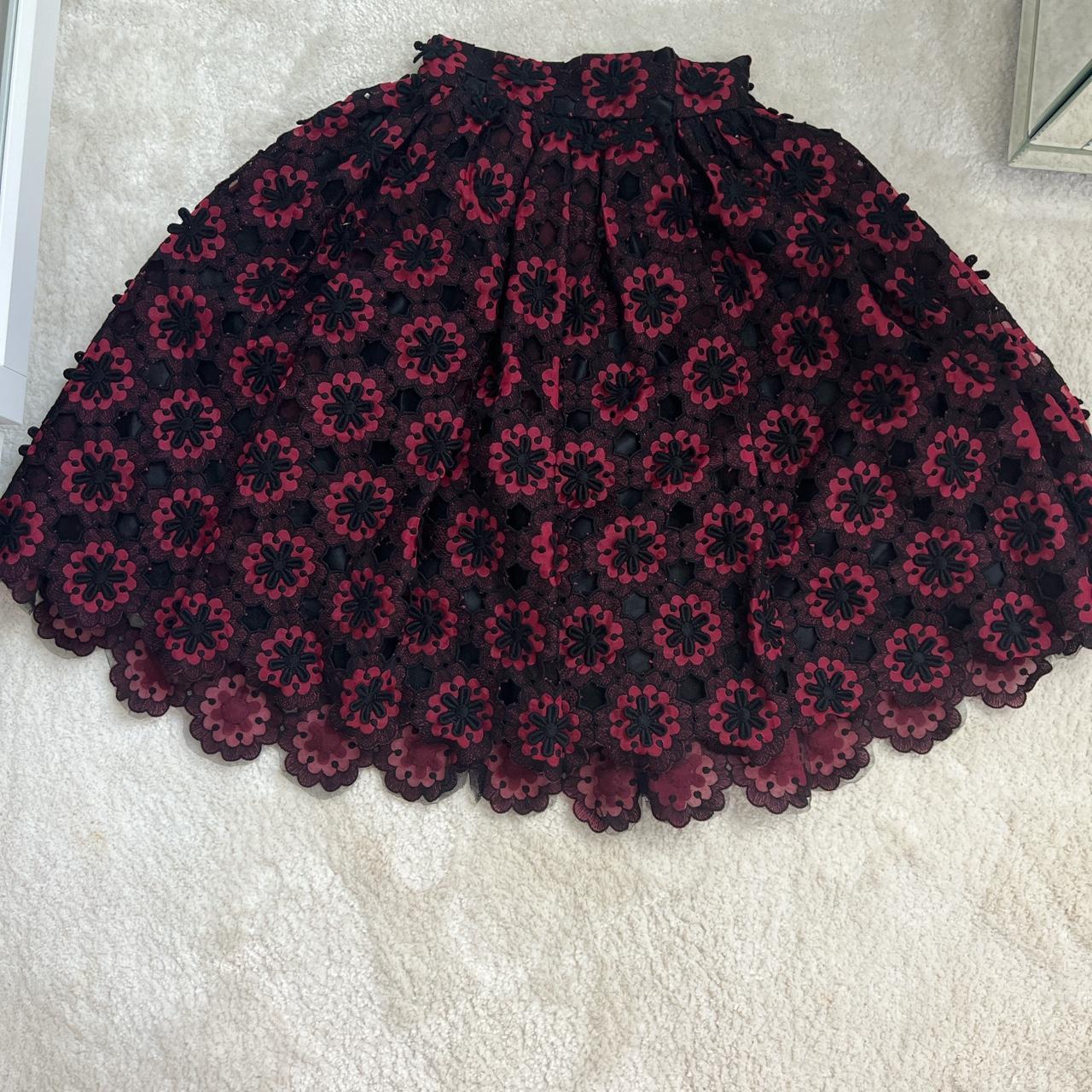 Burgundy skirt 3d hotsell