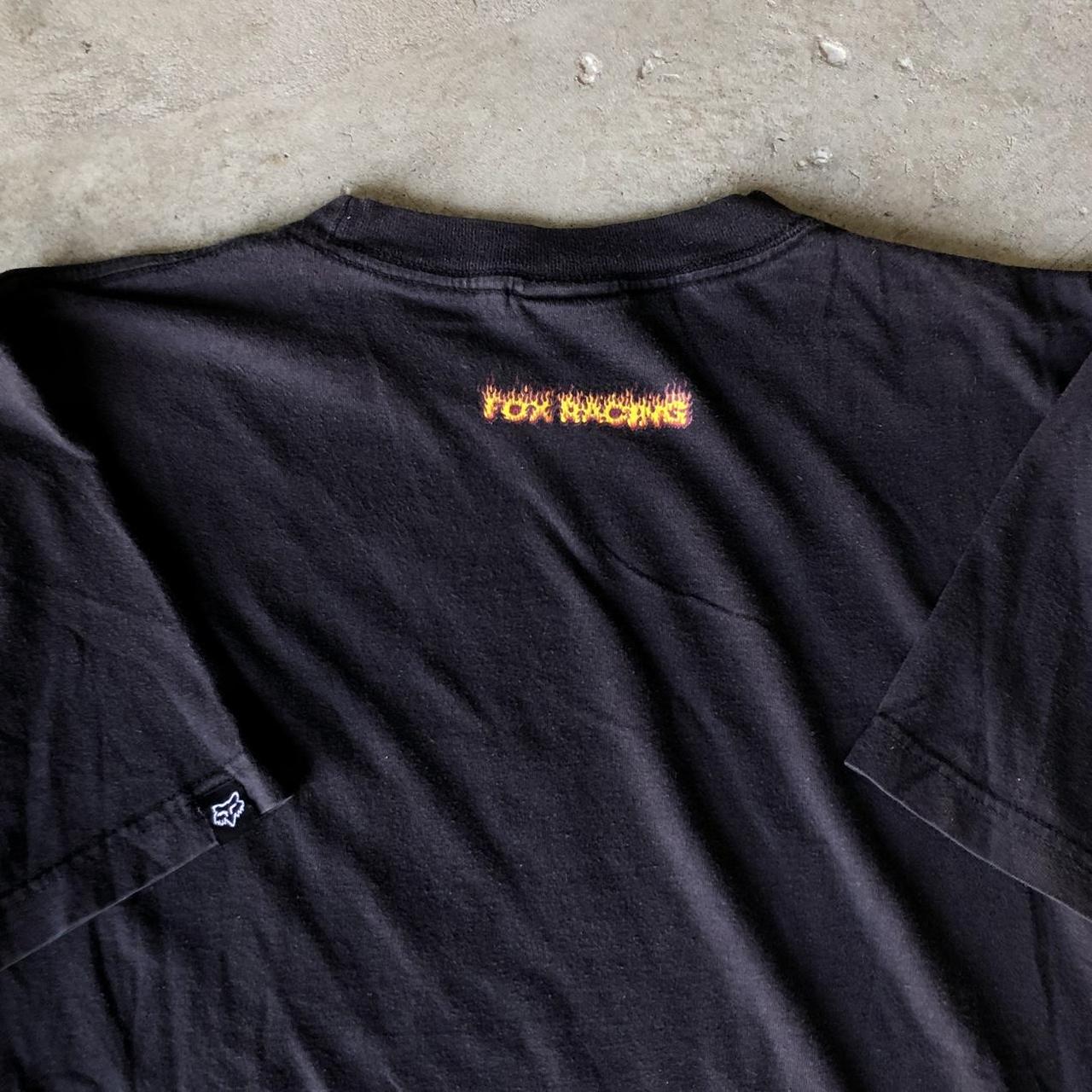 Vintage Fox Racing Flaming Logo Shirt Y2K Size | Depop