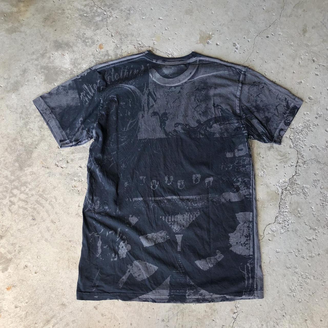 Crazy Y2K Filter Affliction Opium Style Shirt Size... - Depop