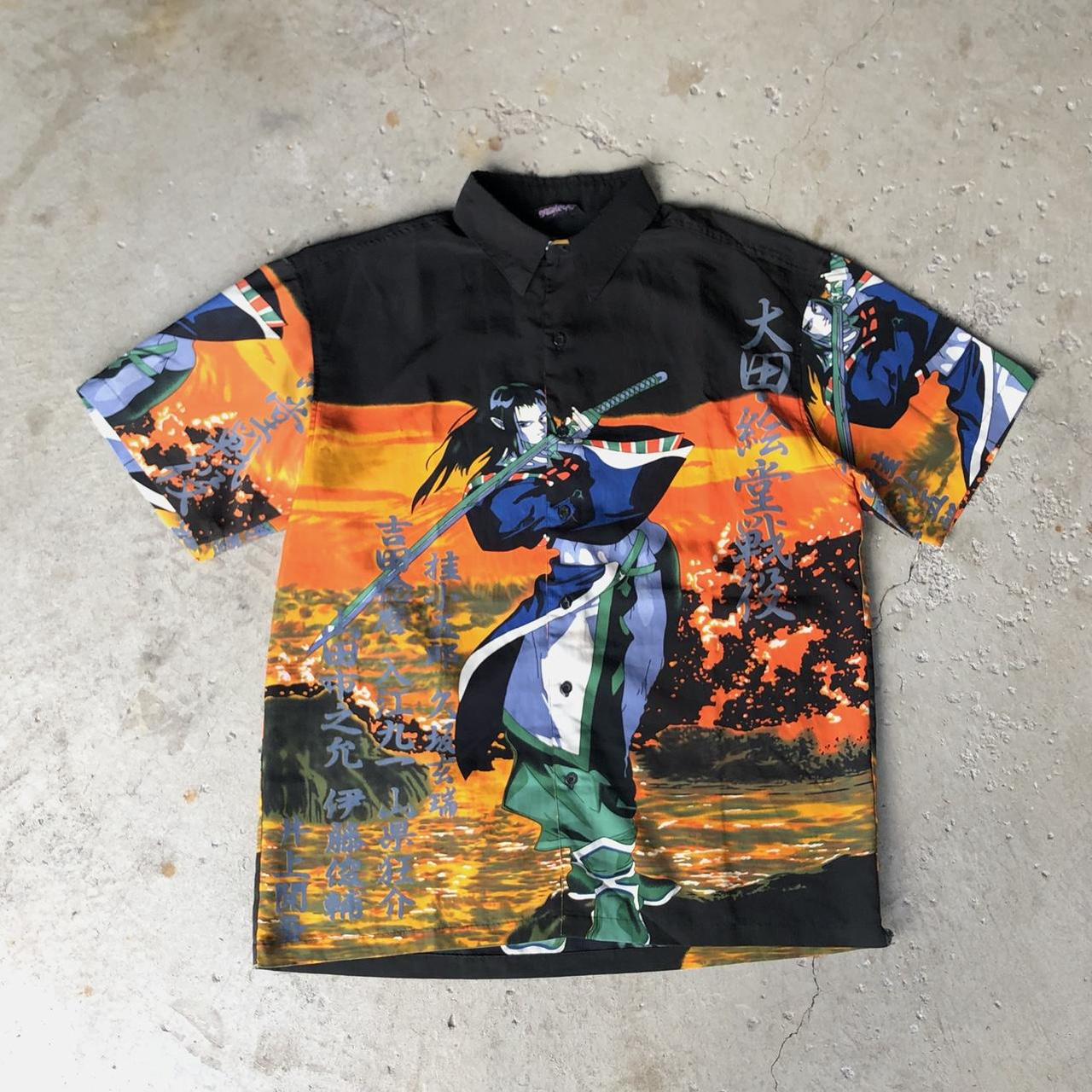 トップス Y2K spinash crocodile print shirt lgb Crazy Vintage Y2K Snakeyes JNCO Style Anime Short | Depop