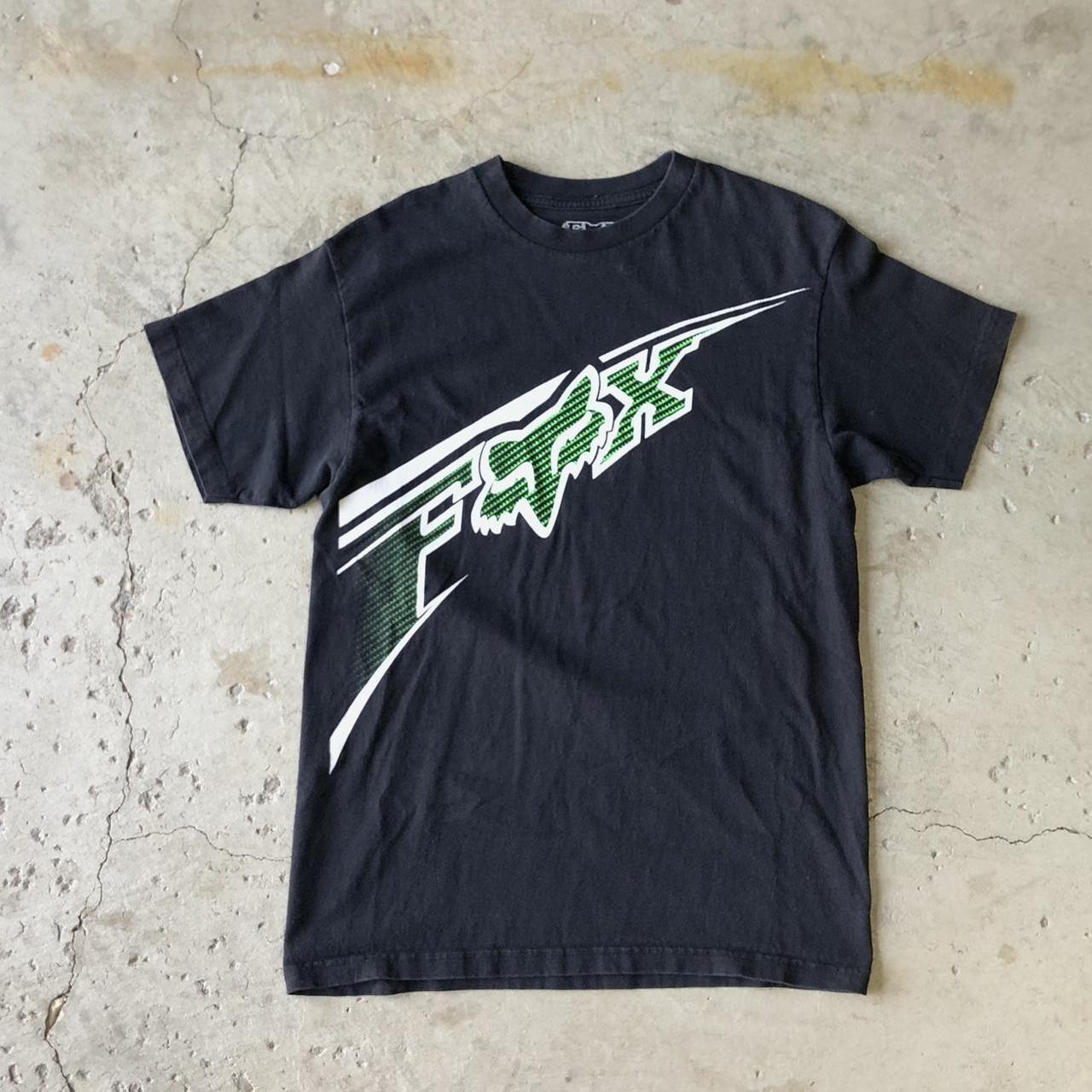 Vintage Fox Racing Flaming Logo Shirt Y2K Size | Depop