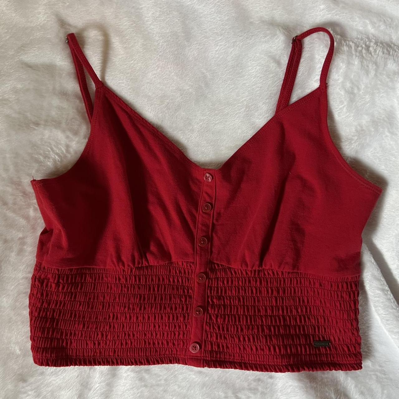 Hollister red tank sale top