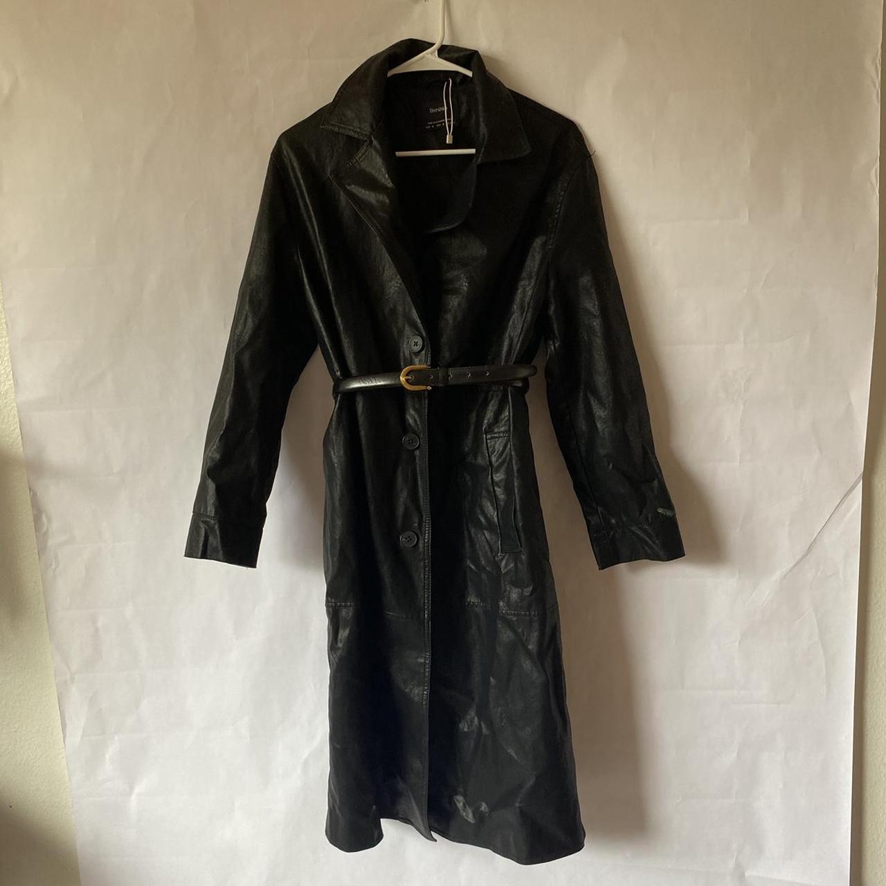 Bershka Women's Black Coat (2)