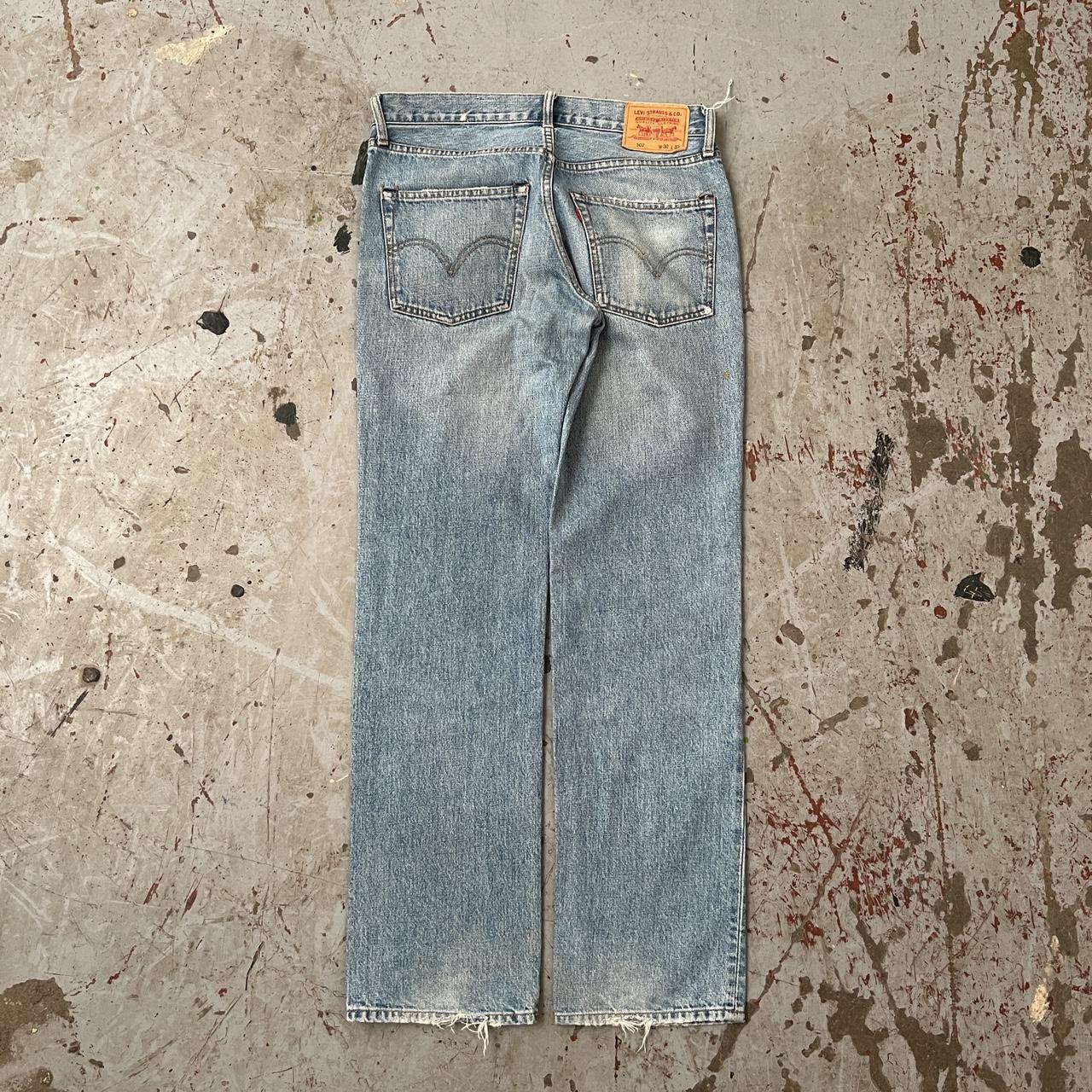 Vintage 00’s Levi’s 502 patched and repaired jeans.... - Depop