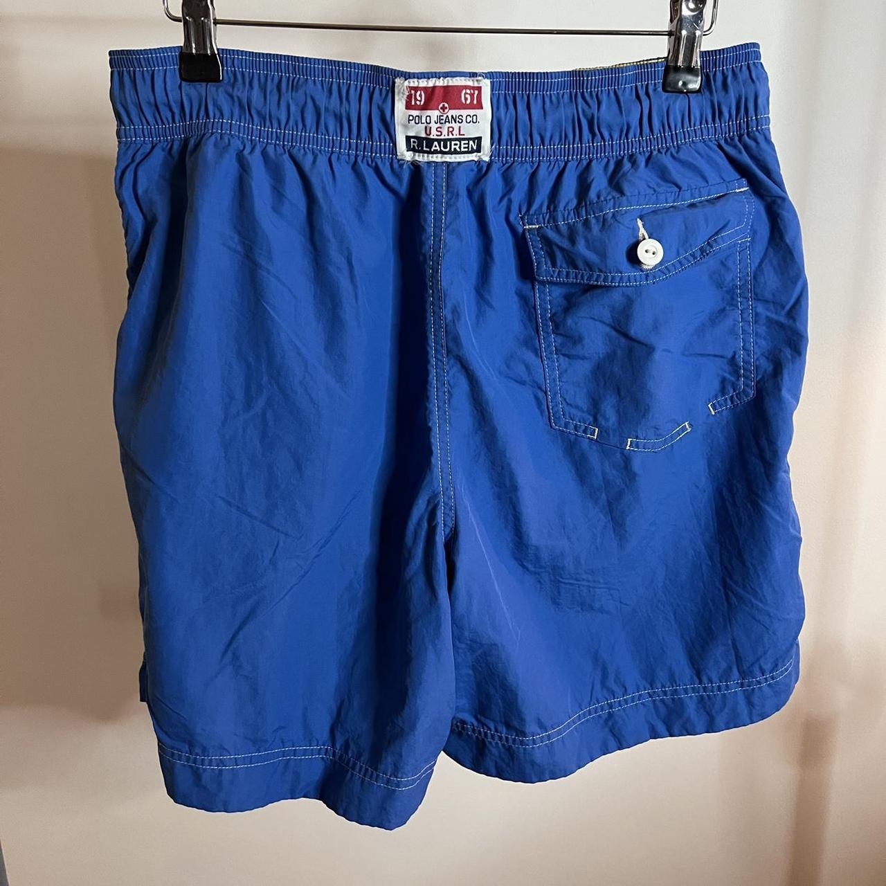 Ralph Lauren Men's Blue and Navy Swim-briefs-shorts | Depop