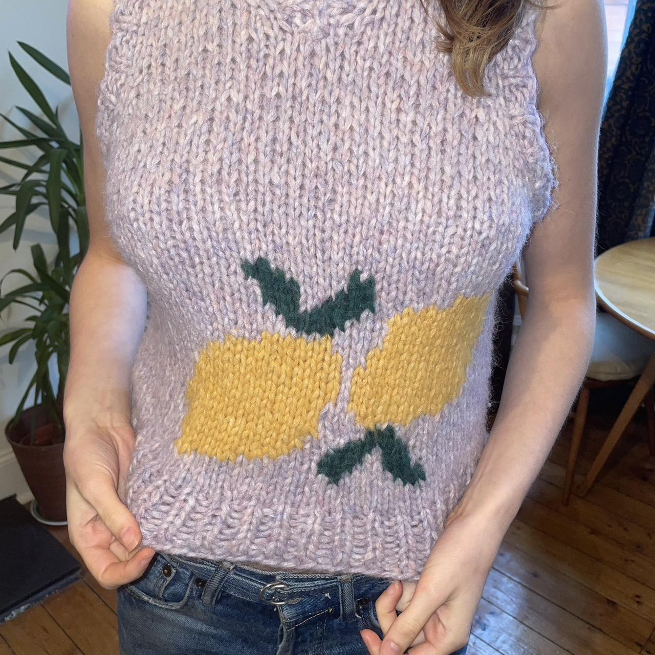 handmade lilac lemon vest ️so so soft and comfortable... Depop