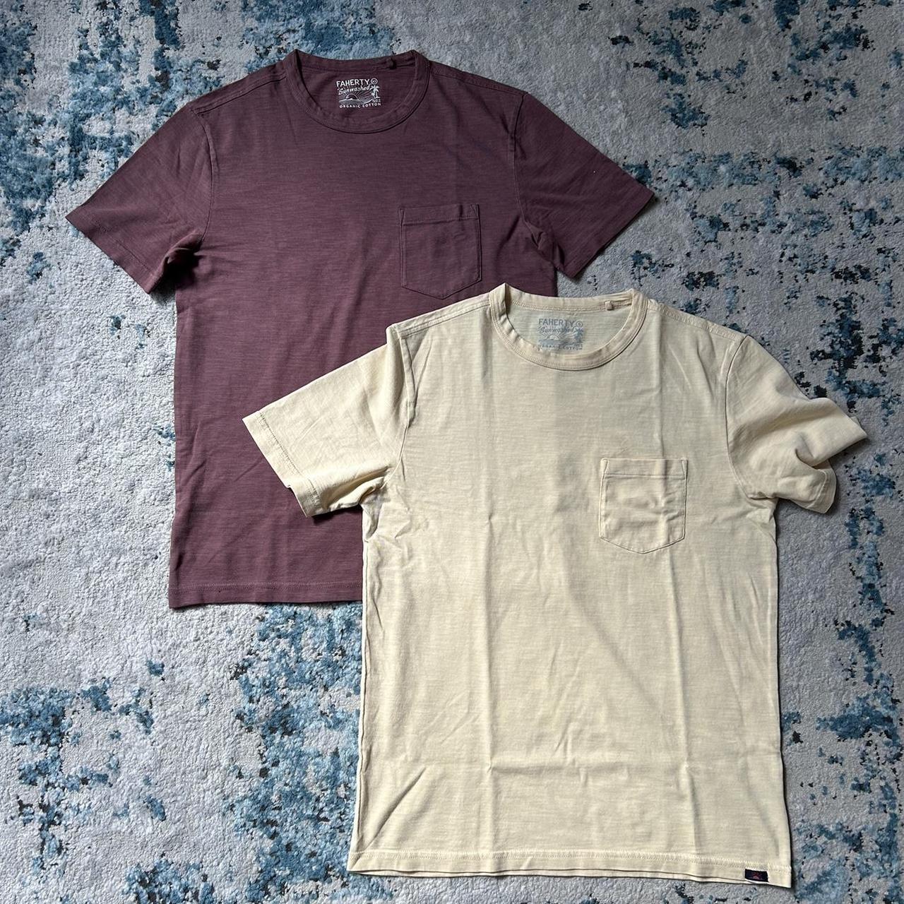 2 Faherty Pocket Tees brand is Faherty •made in... Depop