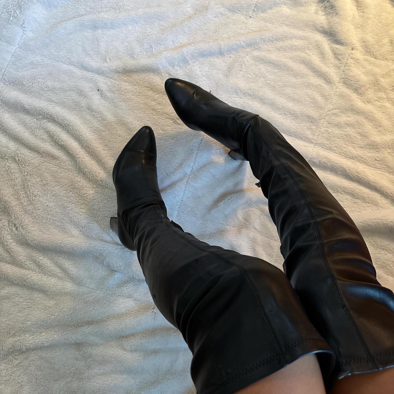 Zara thigh-high-boots - Depop