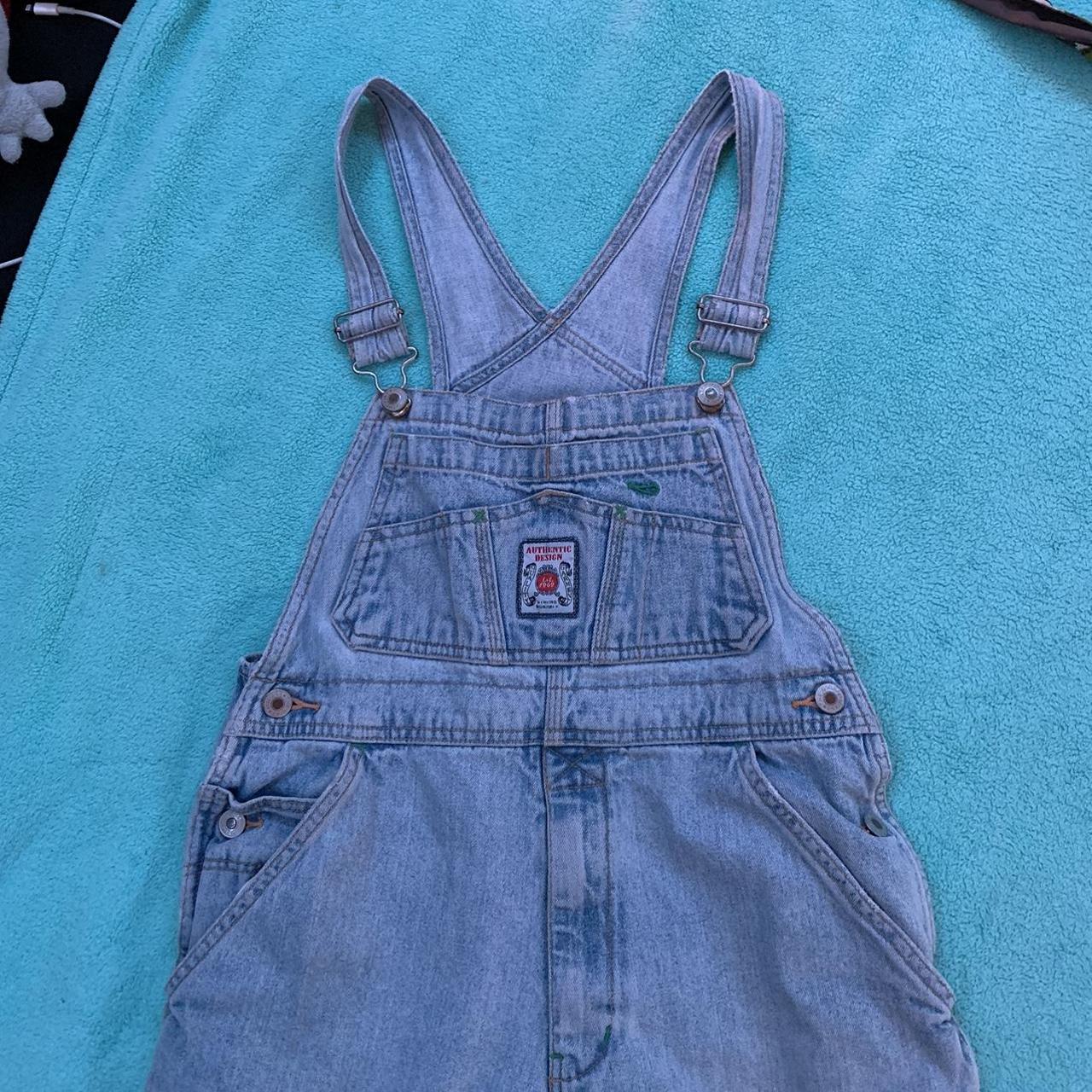 denim overalls knee length soooo fucking cool and... - Depop