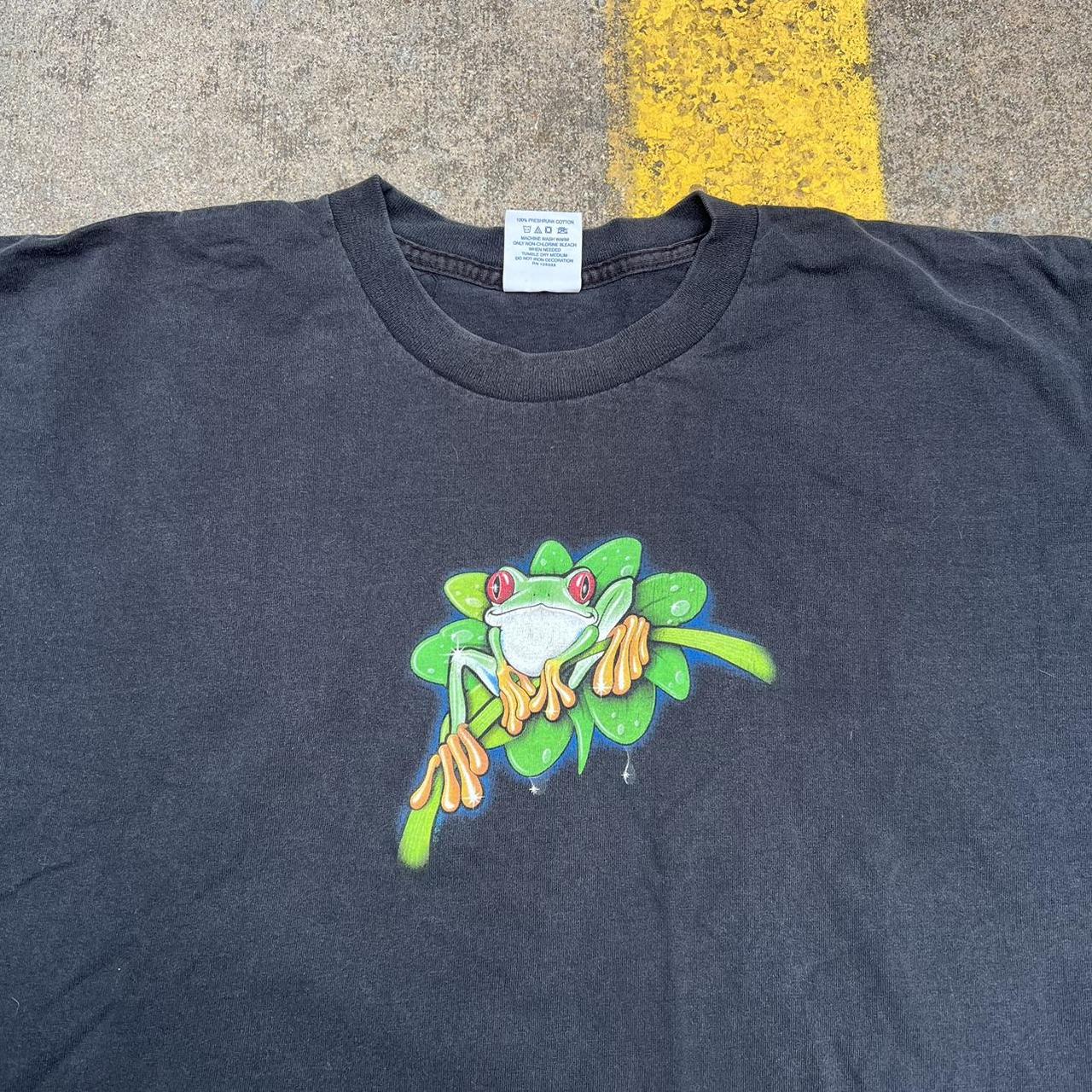 vintage 90s frog animal nature t-shirt. cool! nice... - Depop