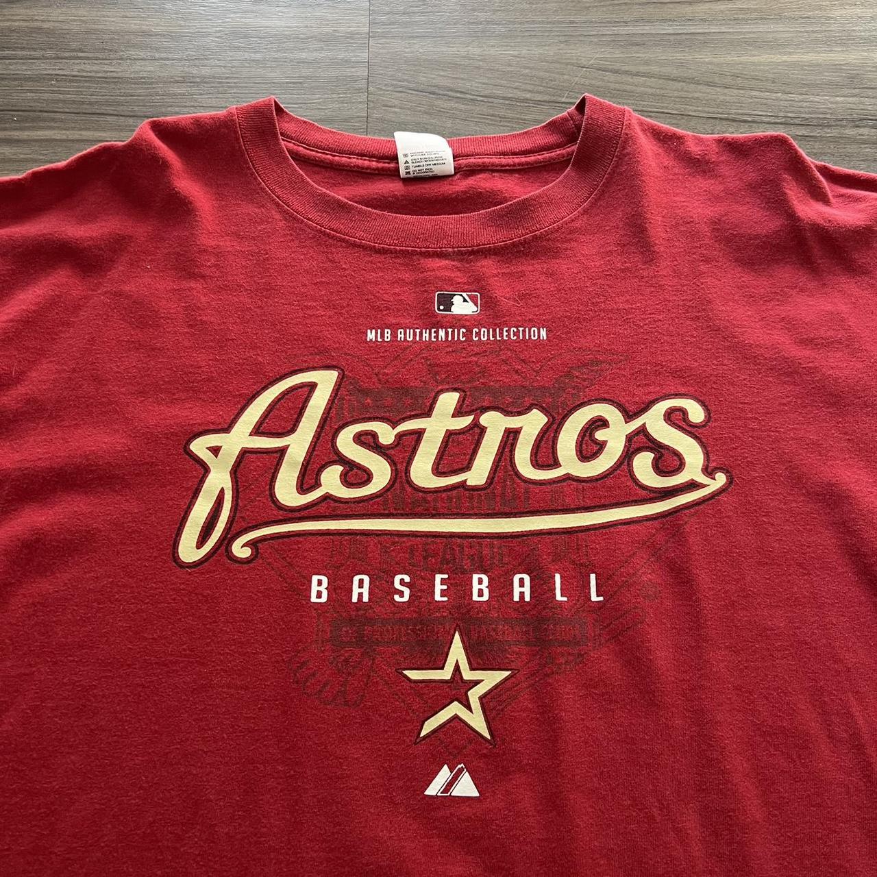 2017 Houston Astros World Series Shirt Authentic - Depop