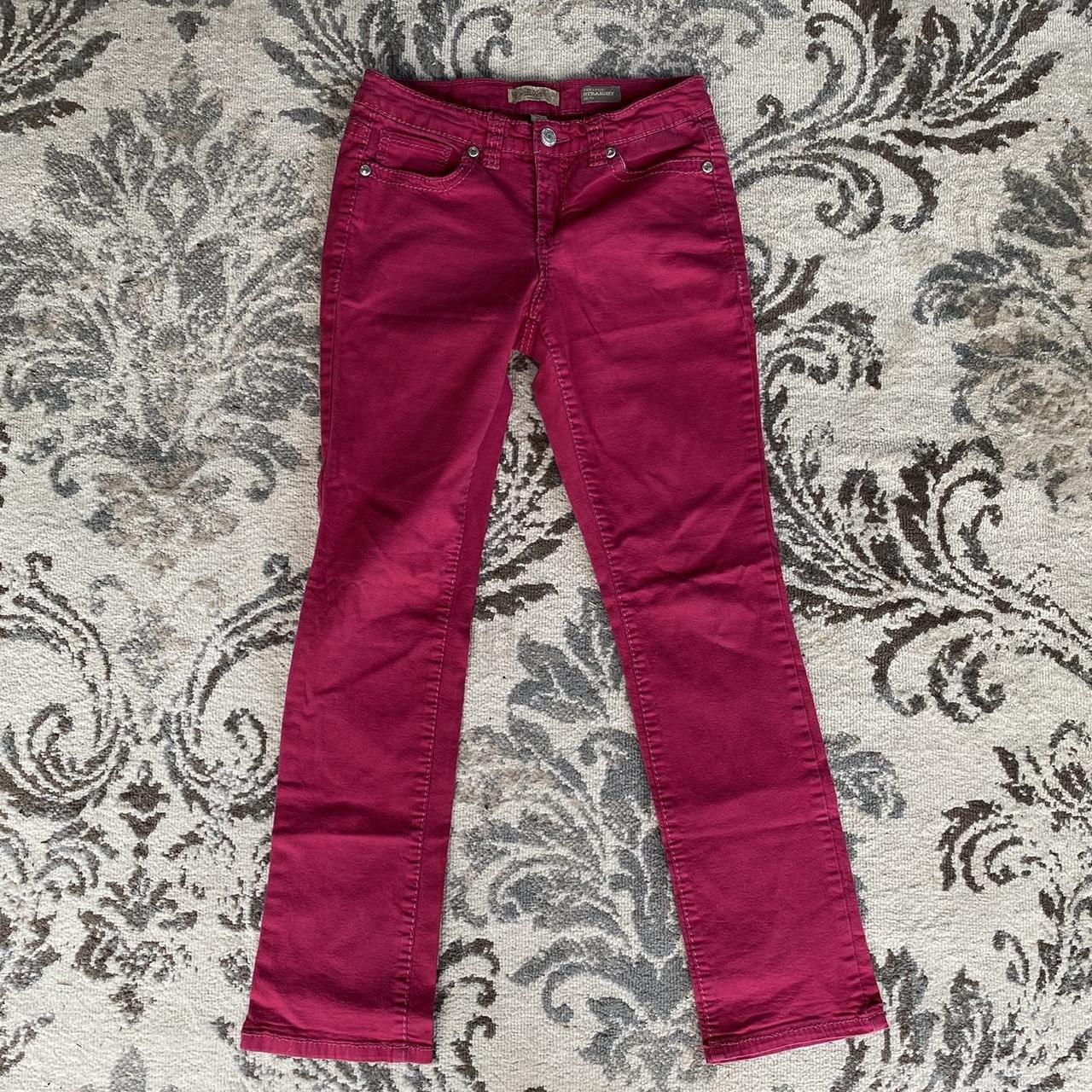 Nine West Women's Pink and Silver Jeans | Depop