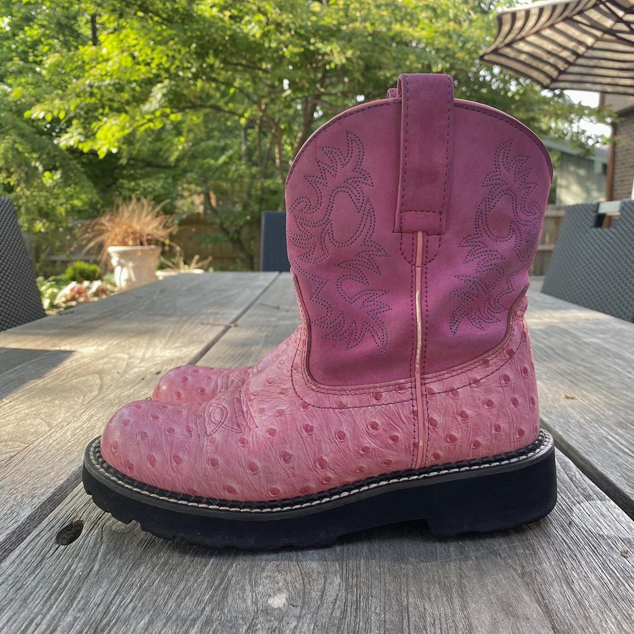 Ariat Women's Pink Boots | Depop