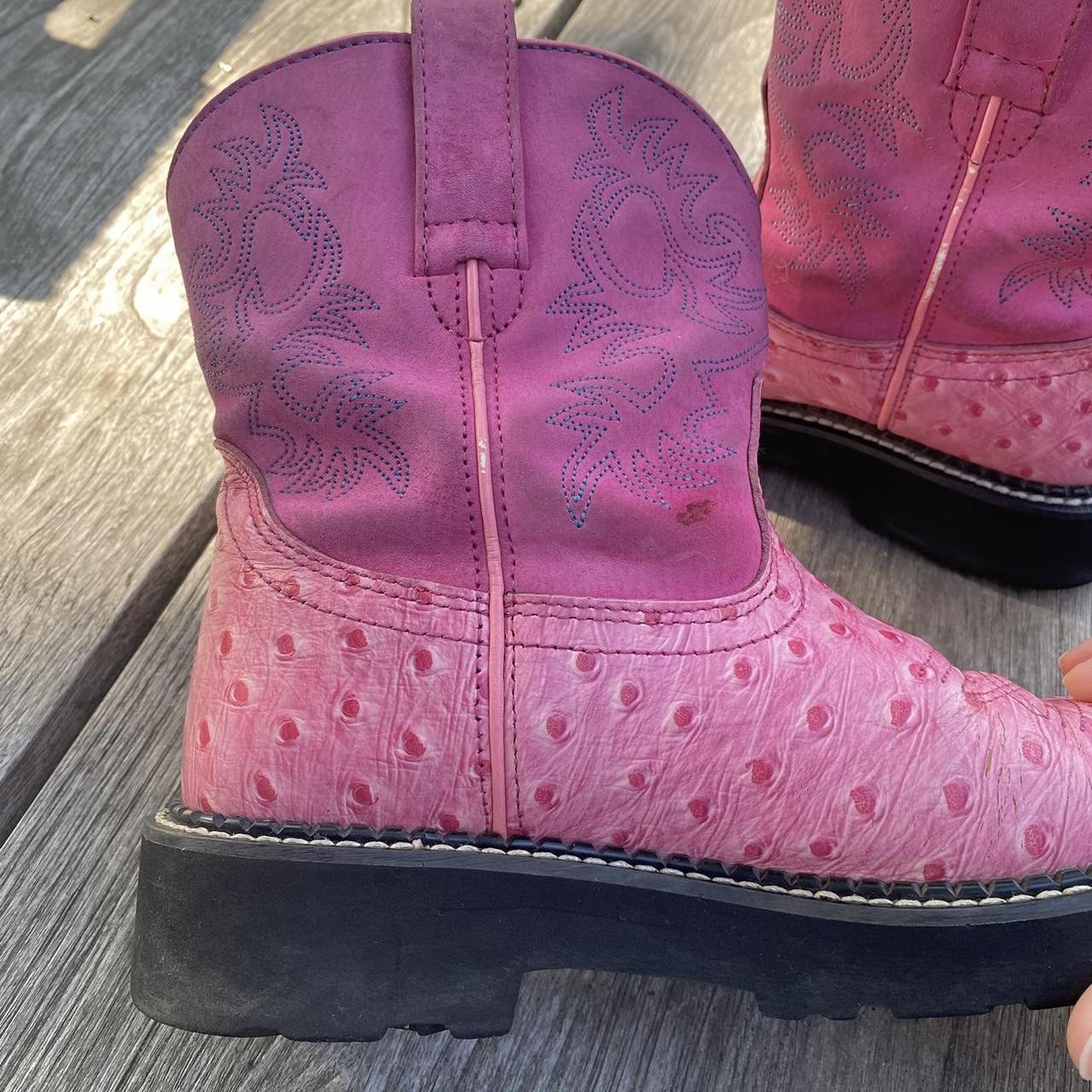 Ariat Women's Pink Boots | Depop